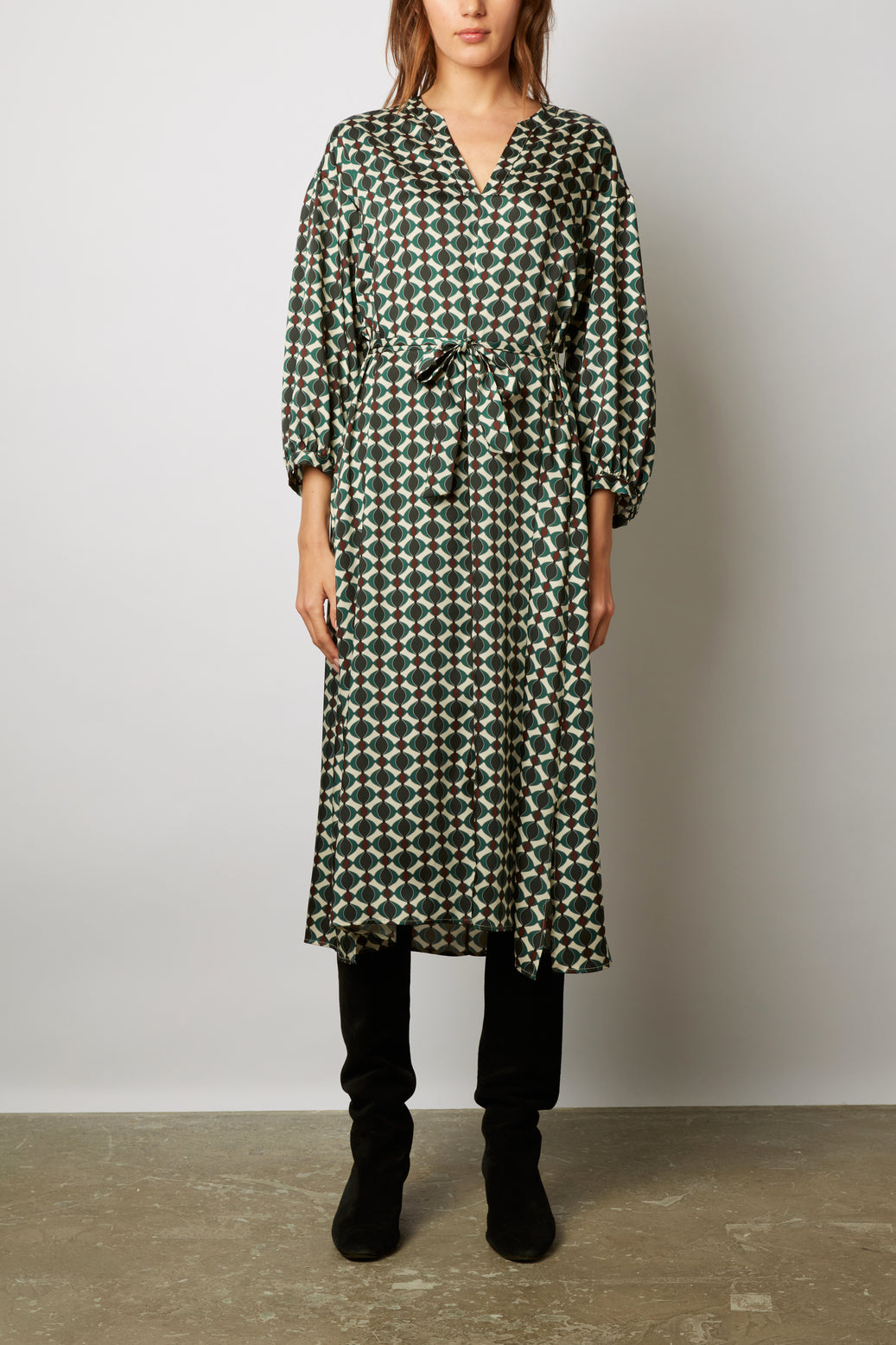 Robe longue à motifs géométriques - JULIAN Faume - seconde main