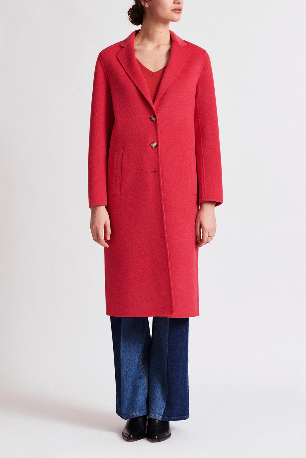 ROSY - Manteau en laine double face Faume - seconde main