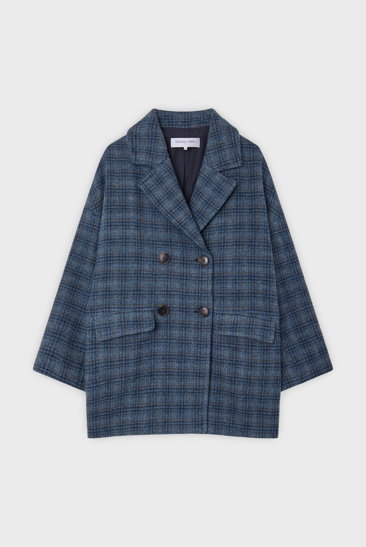 Manteau croisé à carreaux - SOLANGE Faume - seconde main