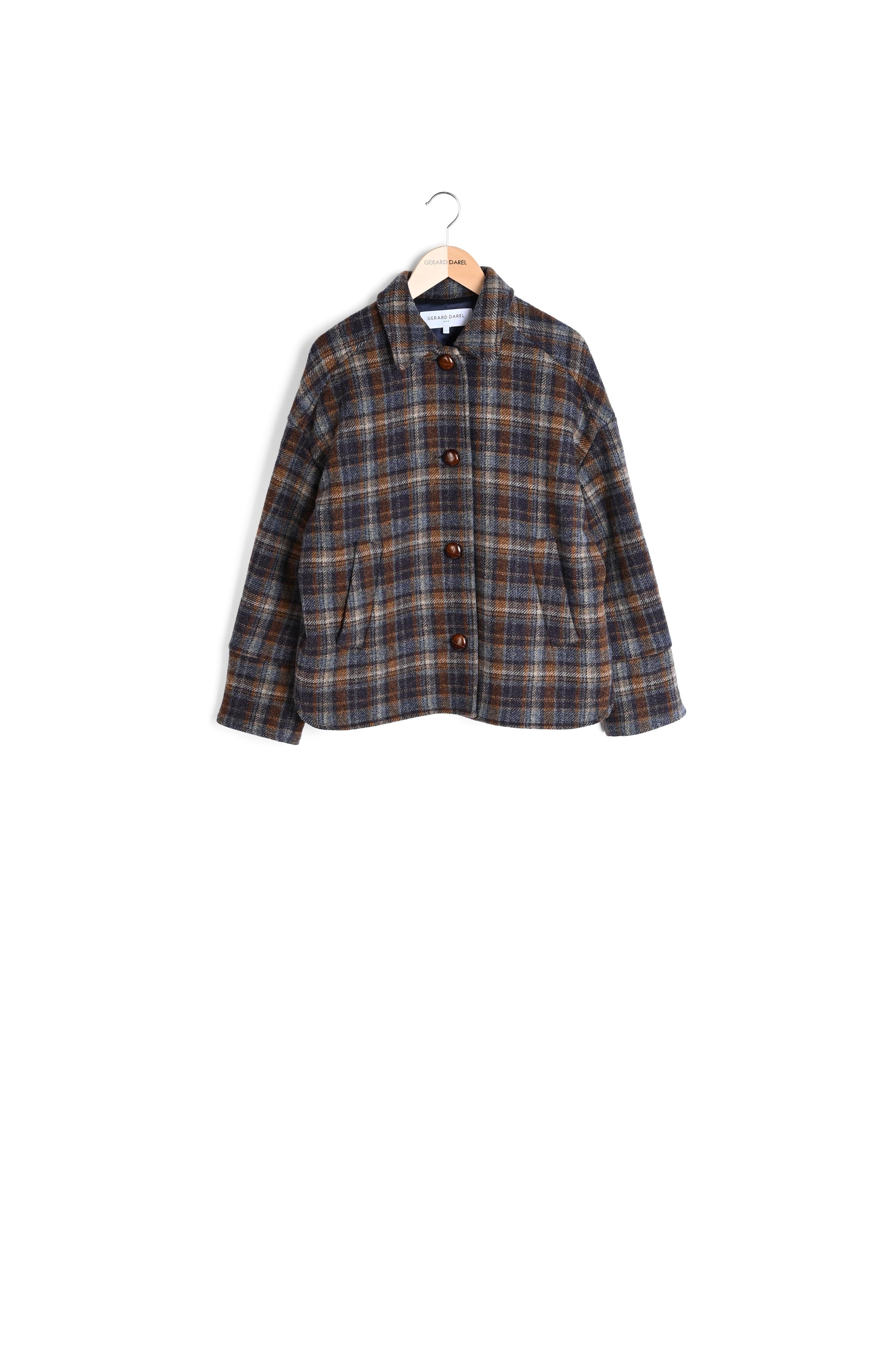 Veste à carreaux en laine - NAWELLE Faume - seconde main