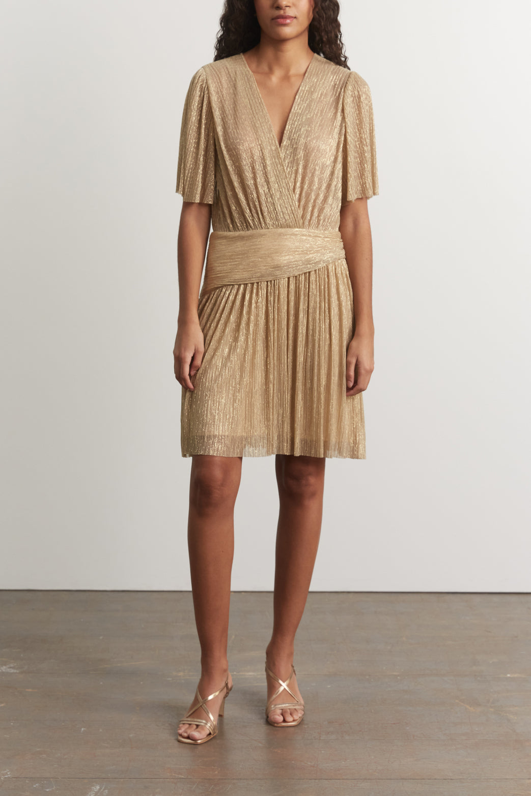 Robe courte en jersey lamé - JODY Faume - seconde main