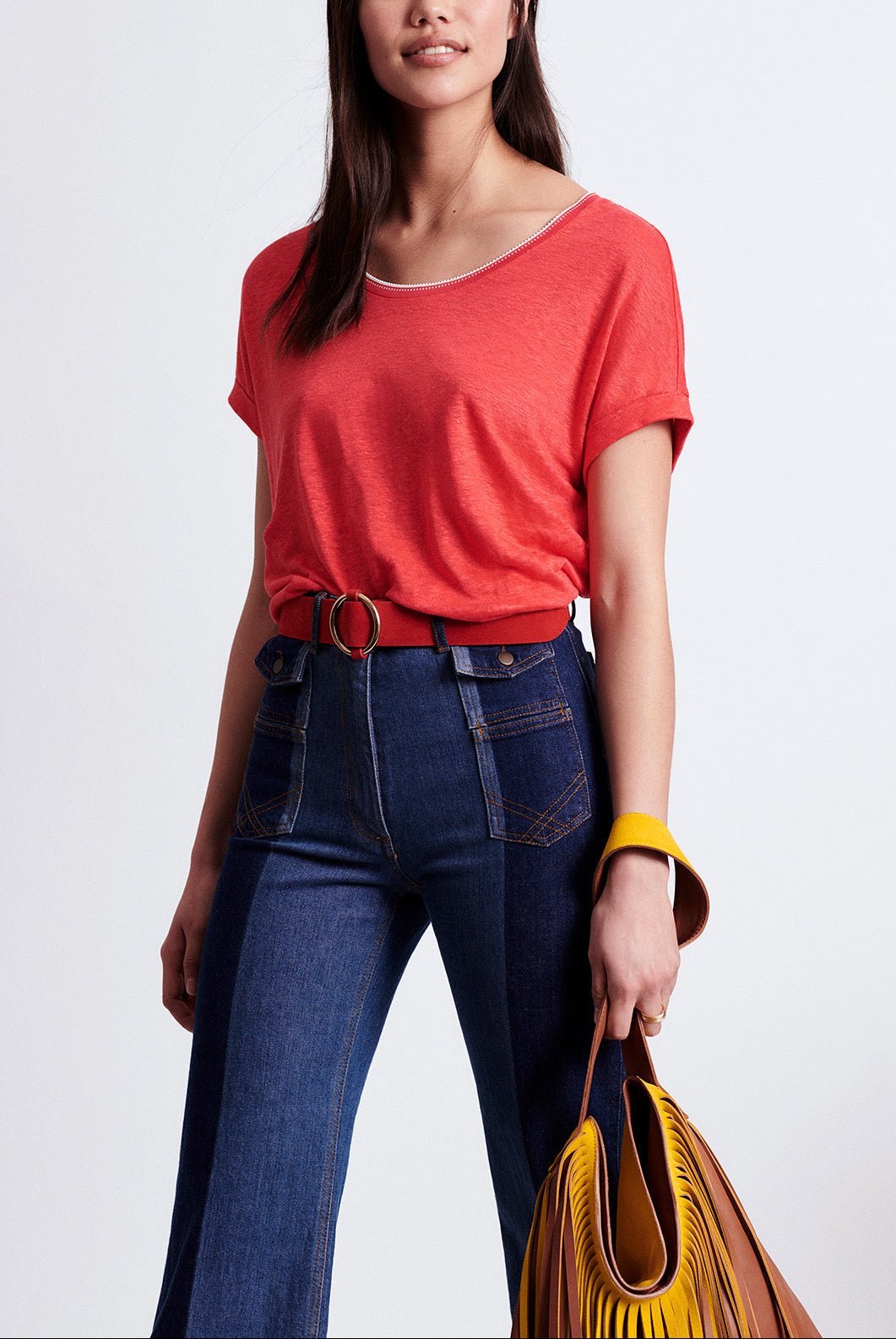 JEMMA - Tee-shirt oversize en lin Faume - seconde main