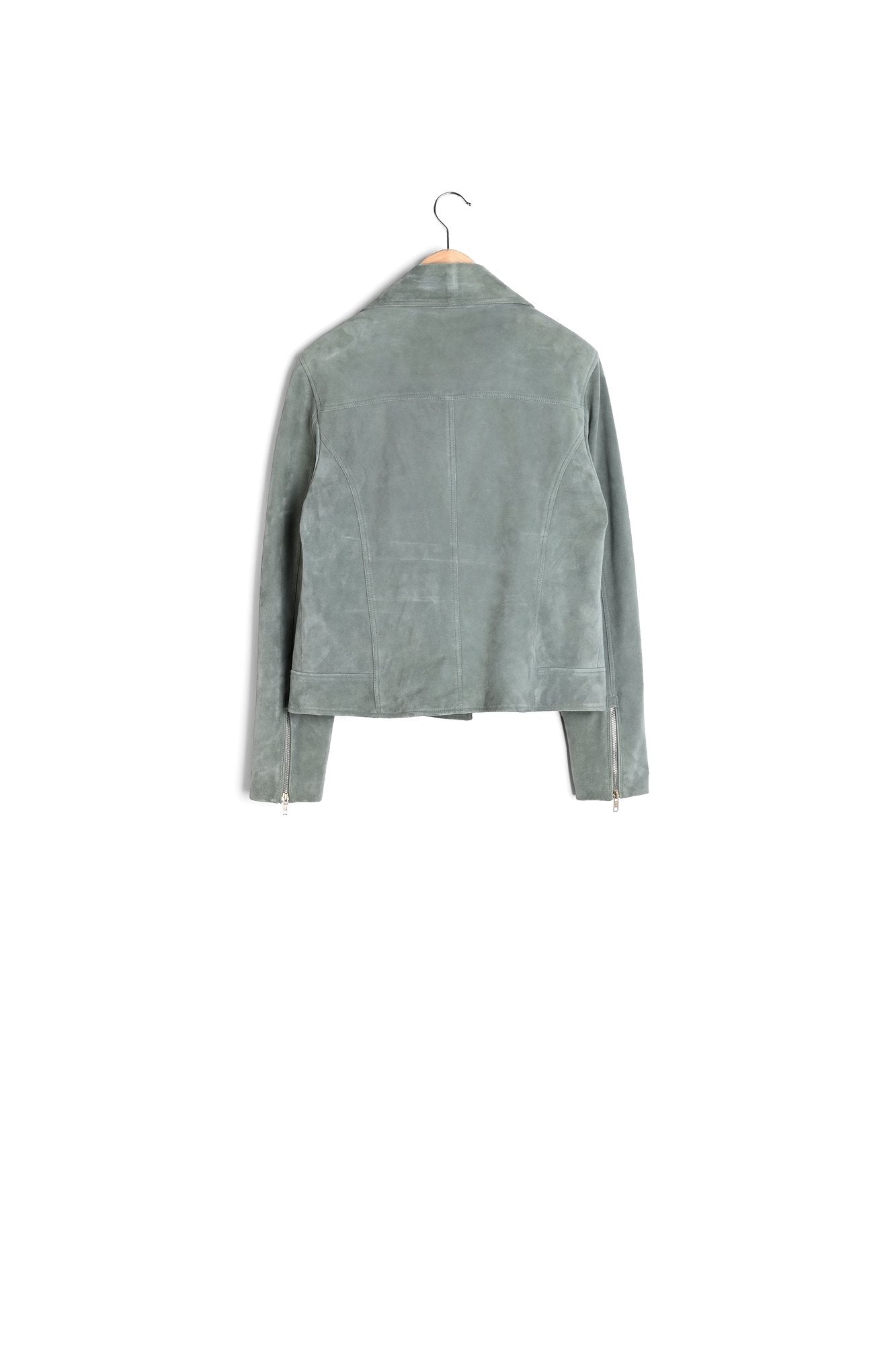 Veste biker en cuir velours - MAUD Faume - seconde main