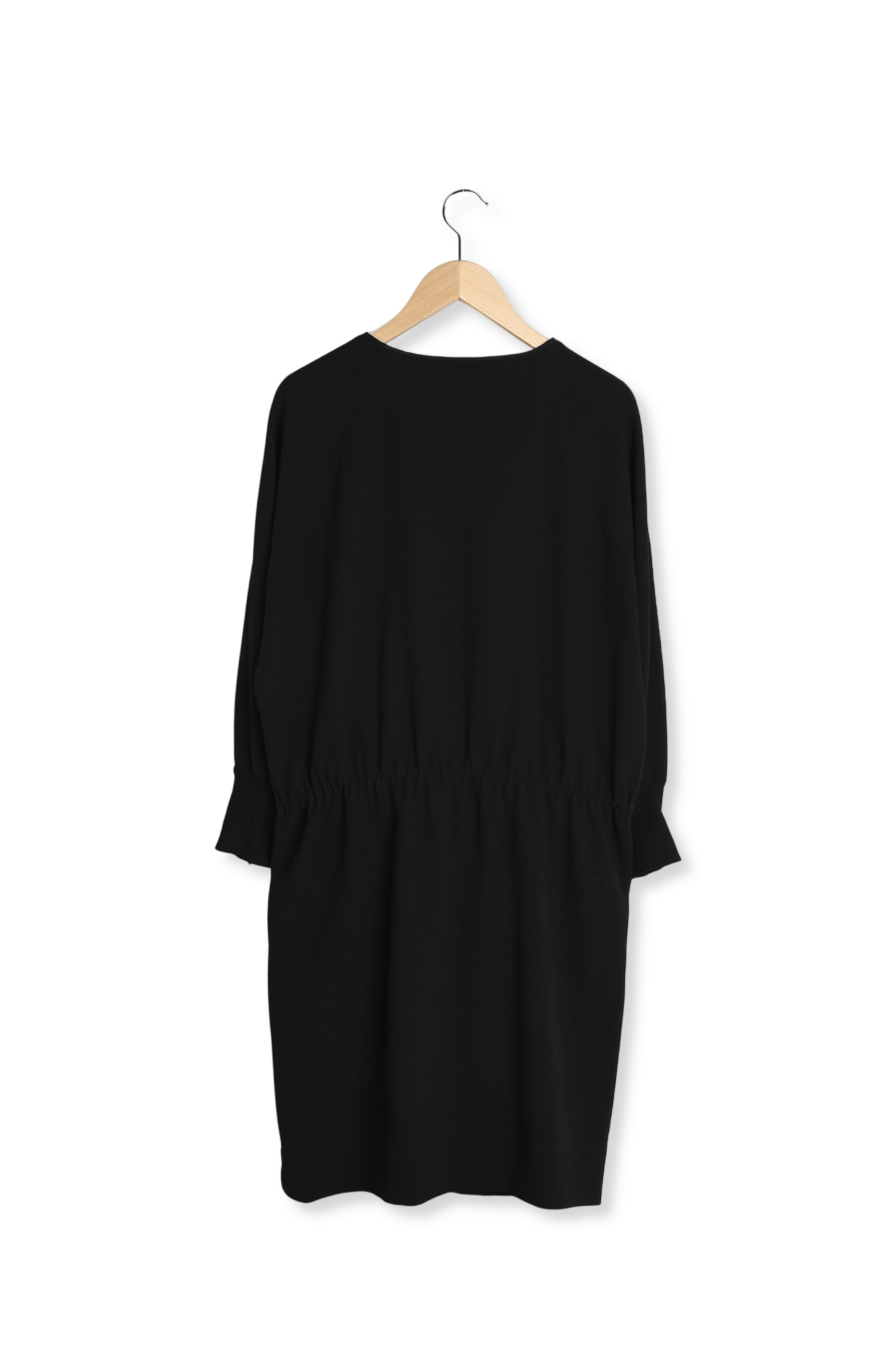 DONNA - Robe ceinturée en crêpe Faume - seconde main