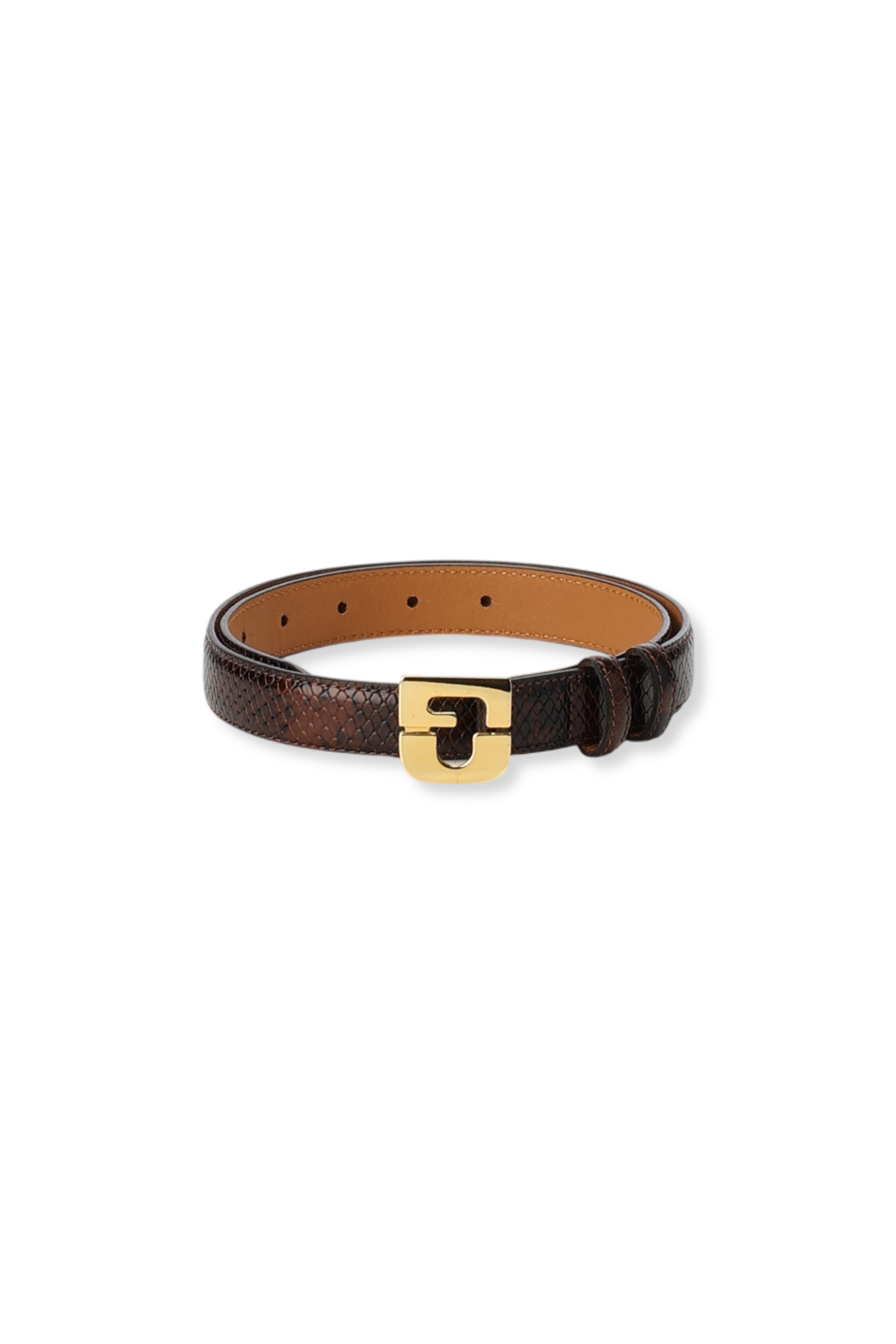 Ceinture en cuir tressé Faume - seconde main