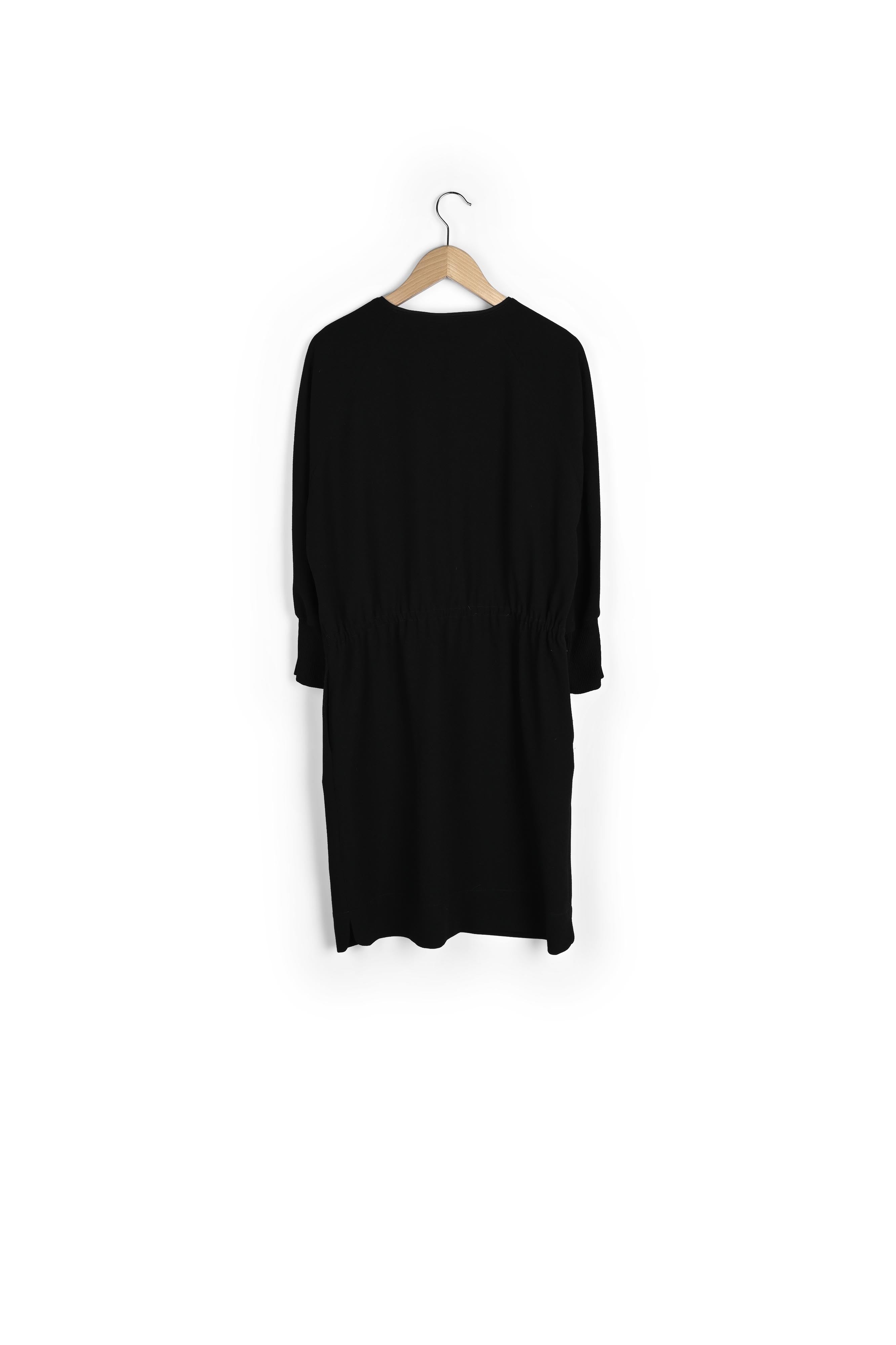 DONNA - Robe ceinturée en crêpe Faume - seconde main