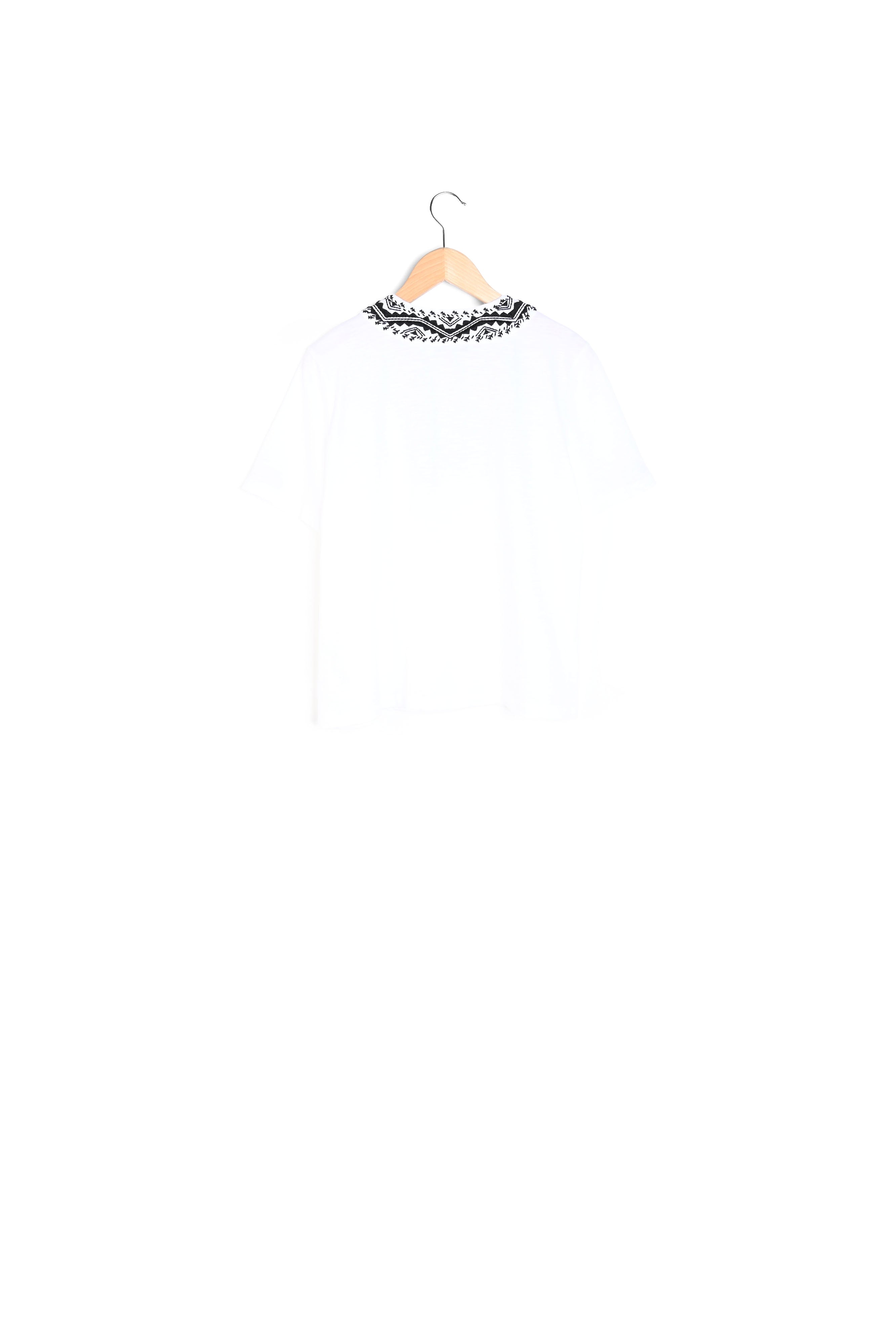 T-shirt au col brodé - MAYSAM Faume - seconde main