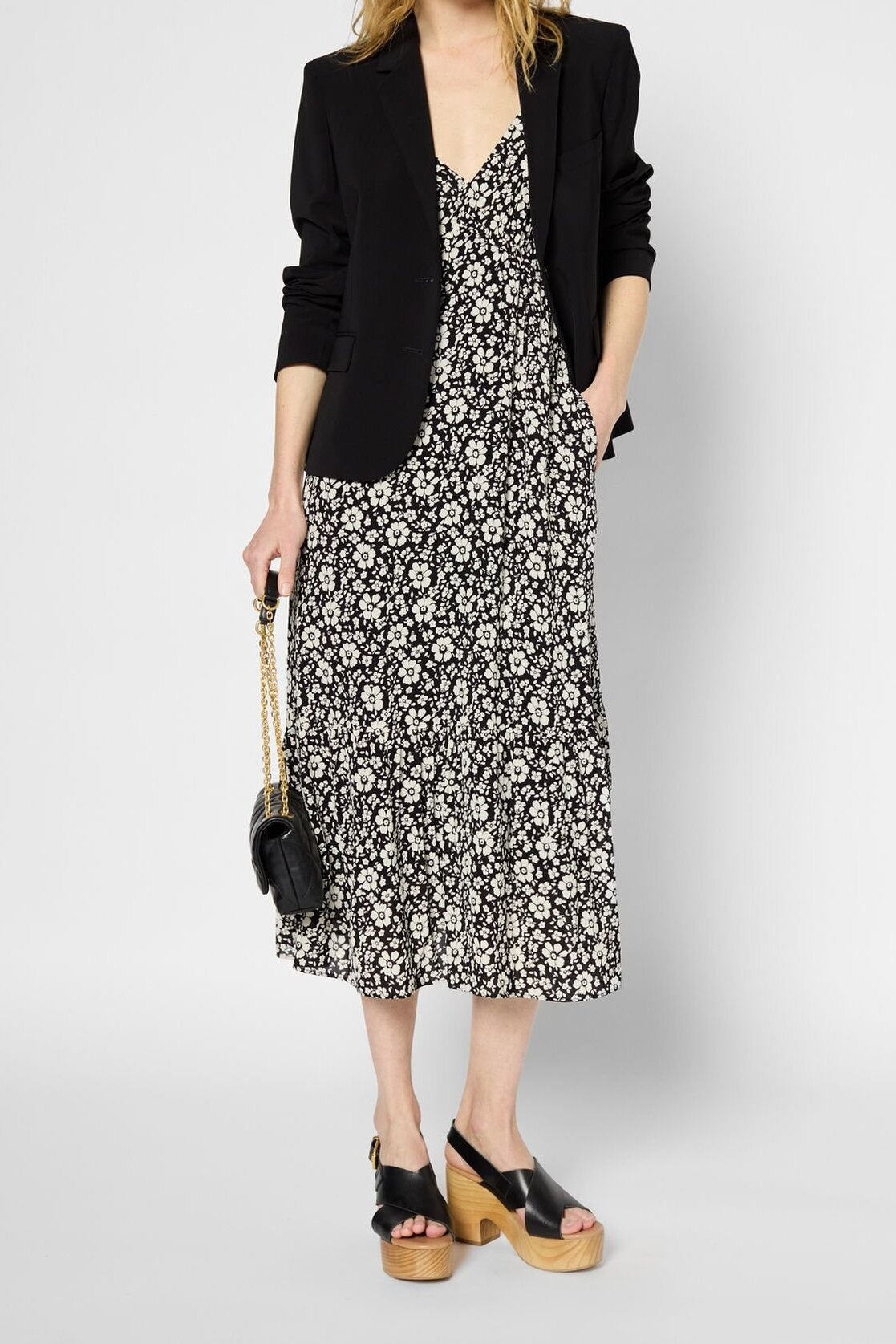 Robe longue cintrée à fleurs - PHELINE Faume - seconde main