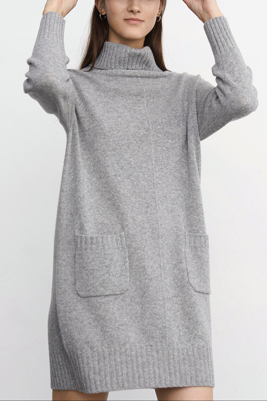 DINAH - Robe col roulé Faume - seconde main