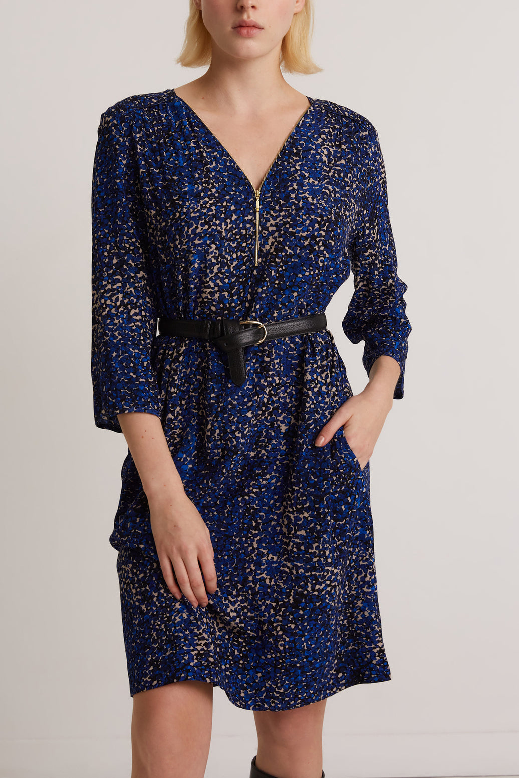 robe fluide en crêpe imprimé - JAUFFRE Faume - seconde main