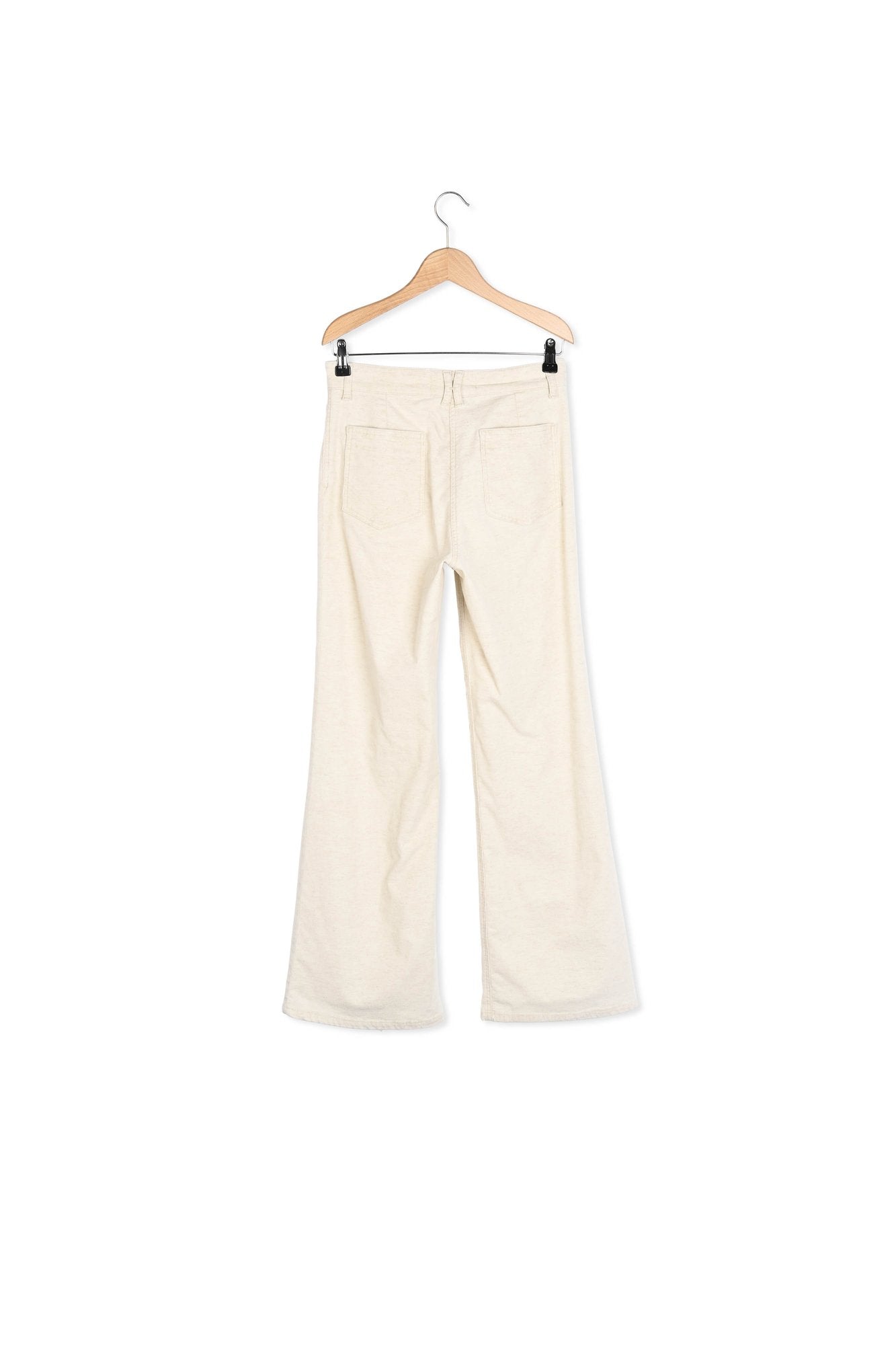 Pantalon flare naturel en velours - ANNA Faume - seconde main