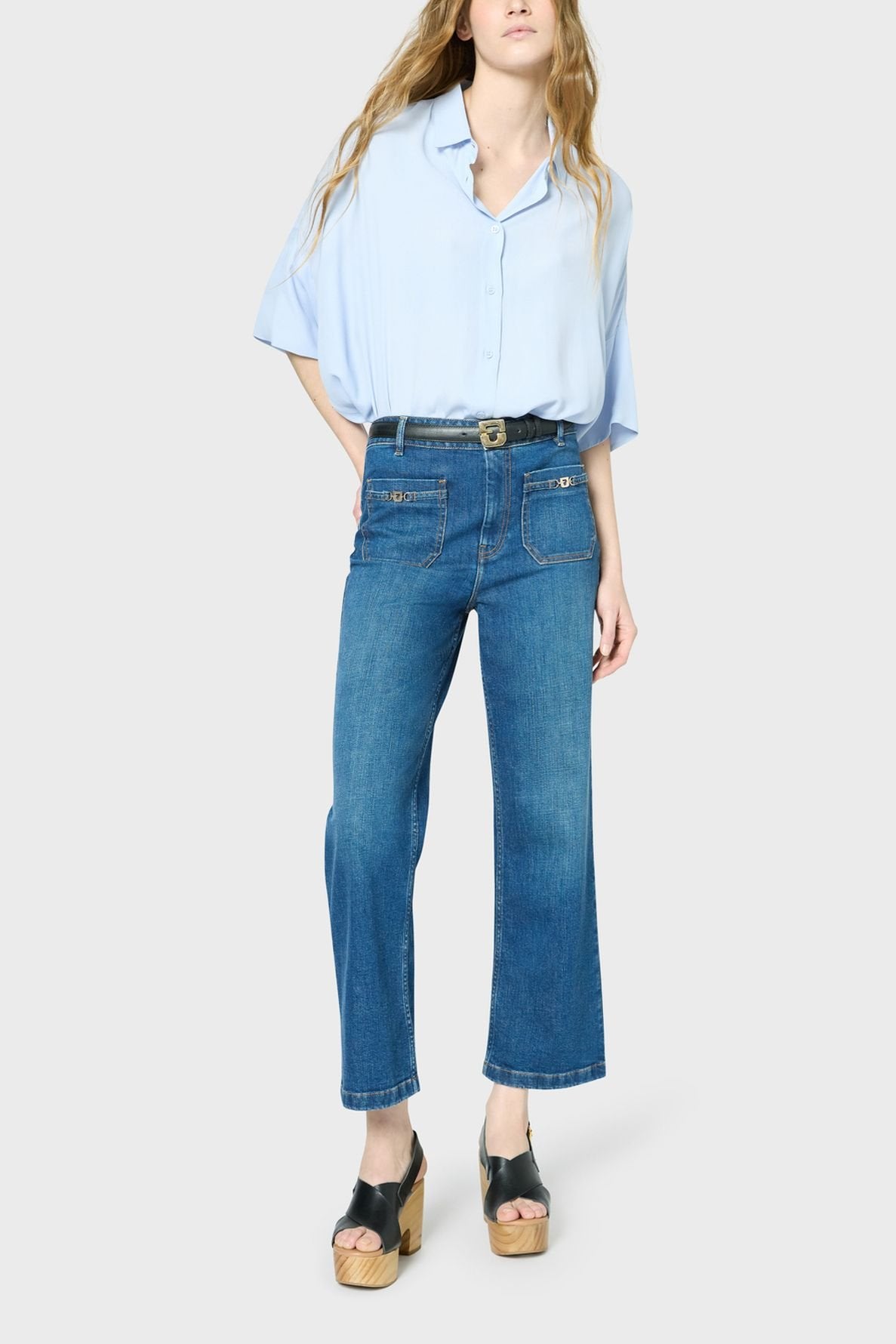 Jean 7/8 à boucles - LENOR Faume - seconde main