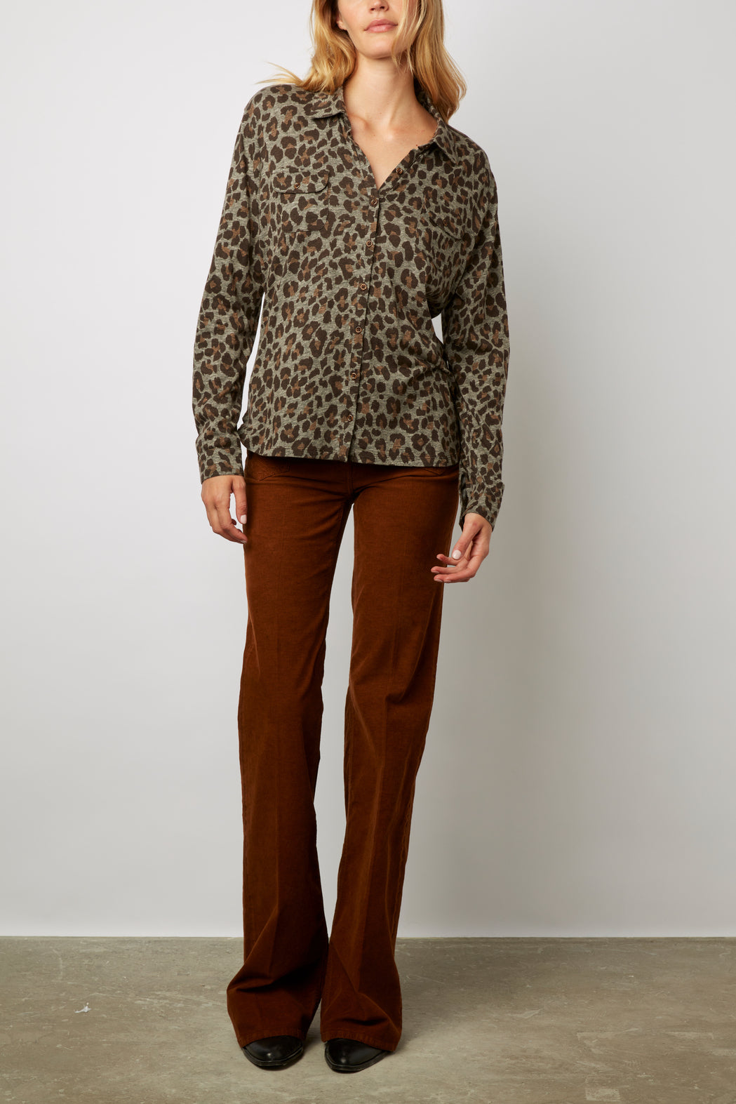 Chemise en coton imprimé Léopard - ABIGAEL Faume - seconde main