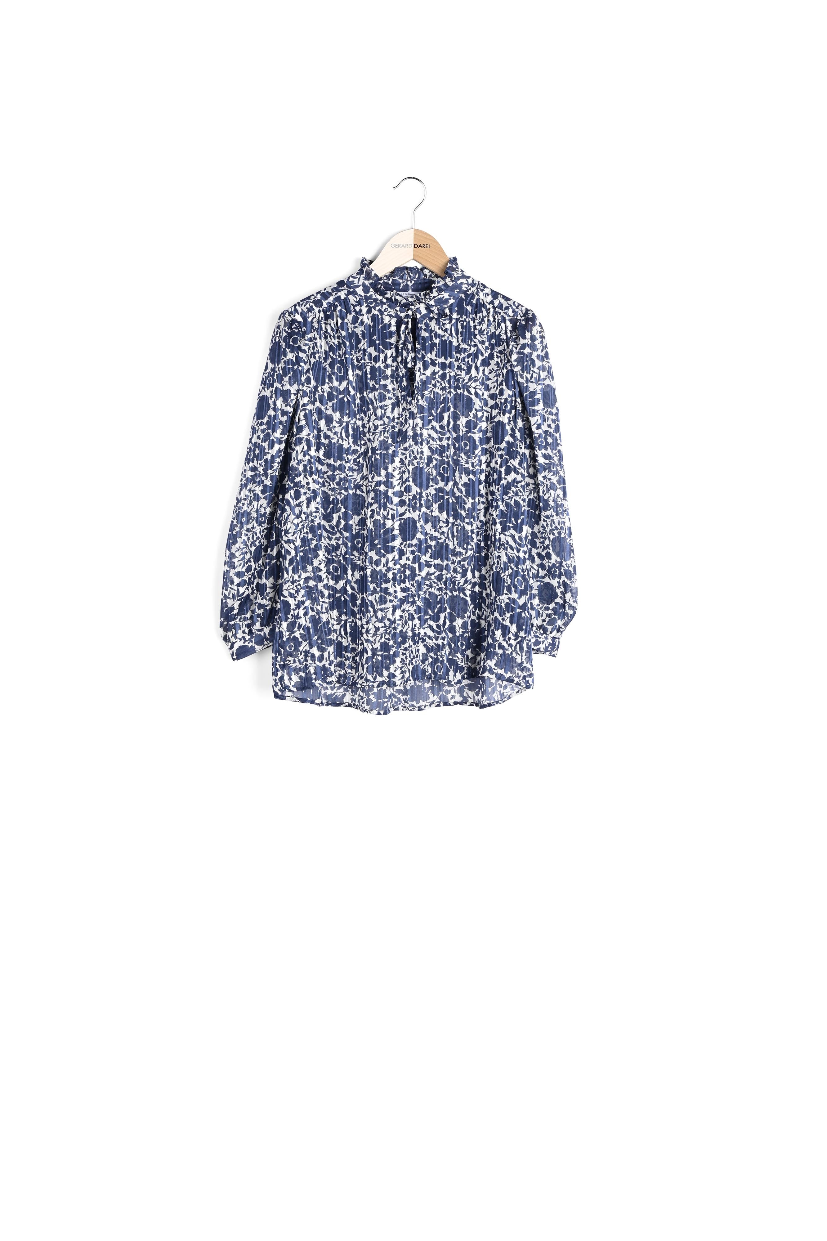Blouse à imprimé floral avec Lurex Faume - seconde main