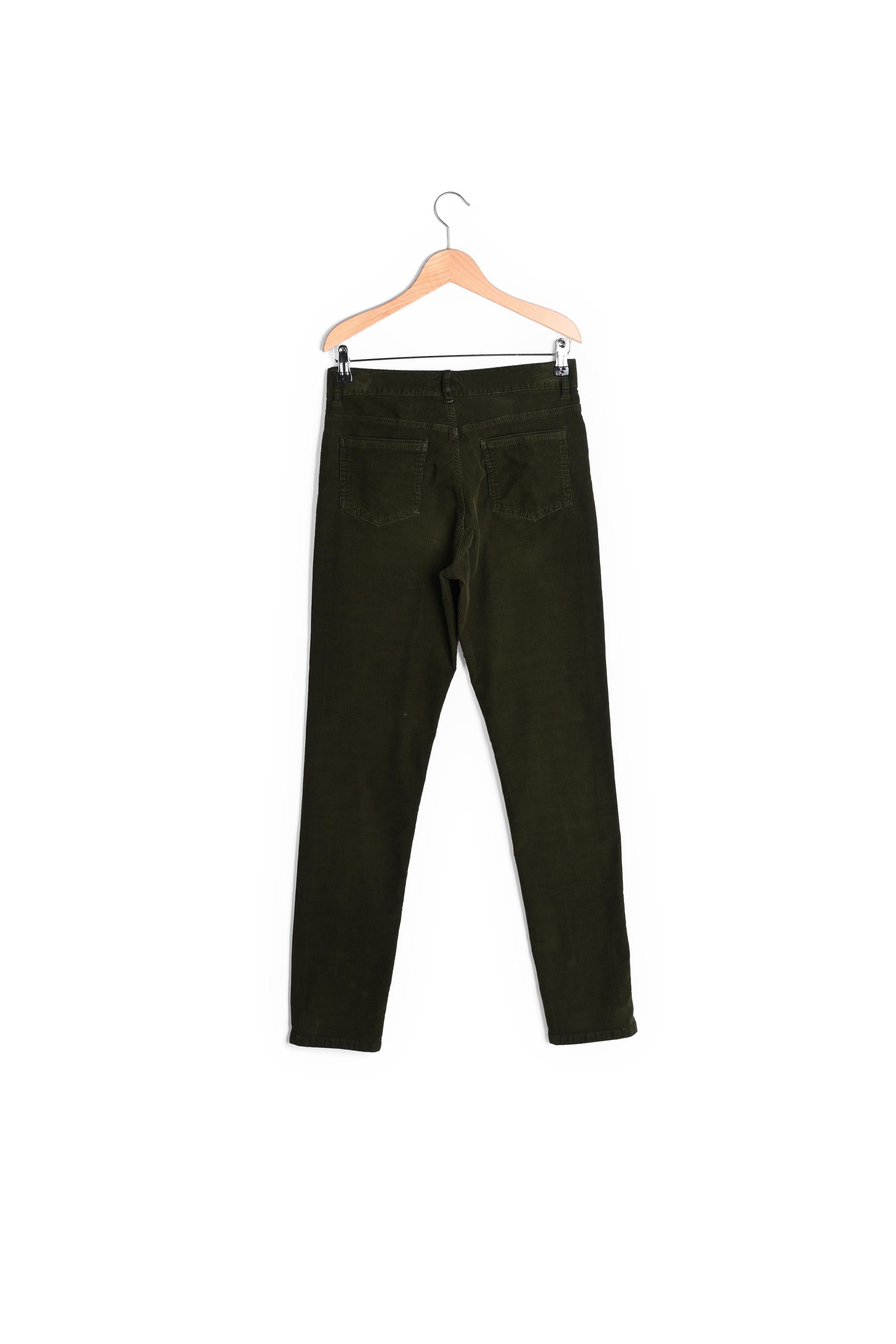 Pantalon droit en velours côtelé - EMMILY Faume - seconde main