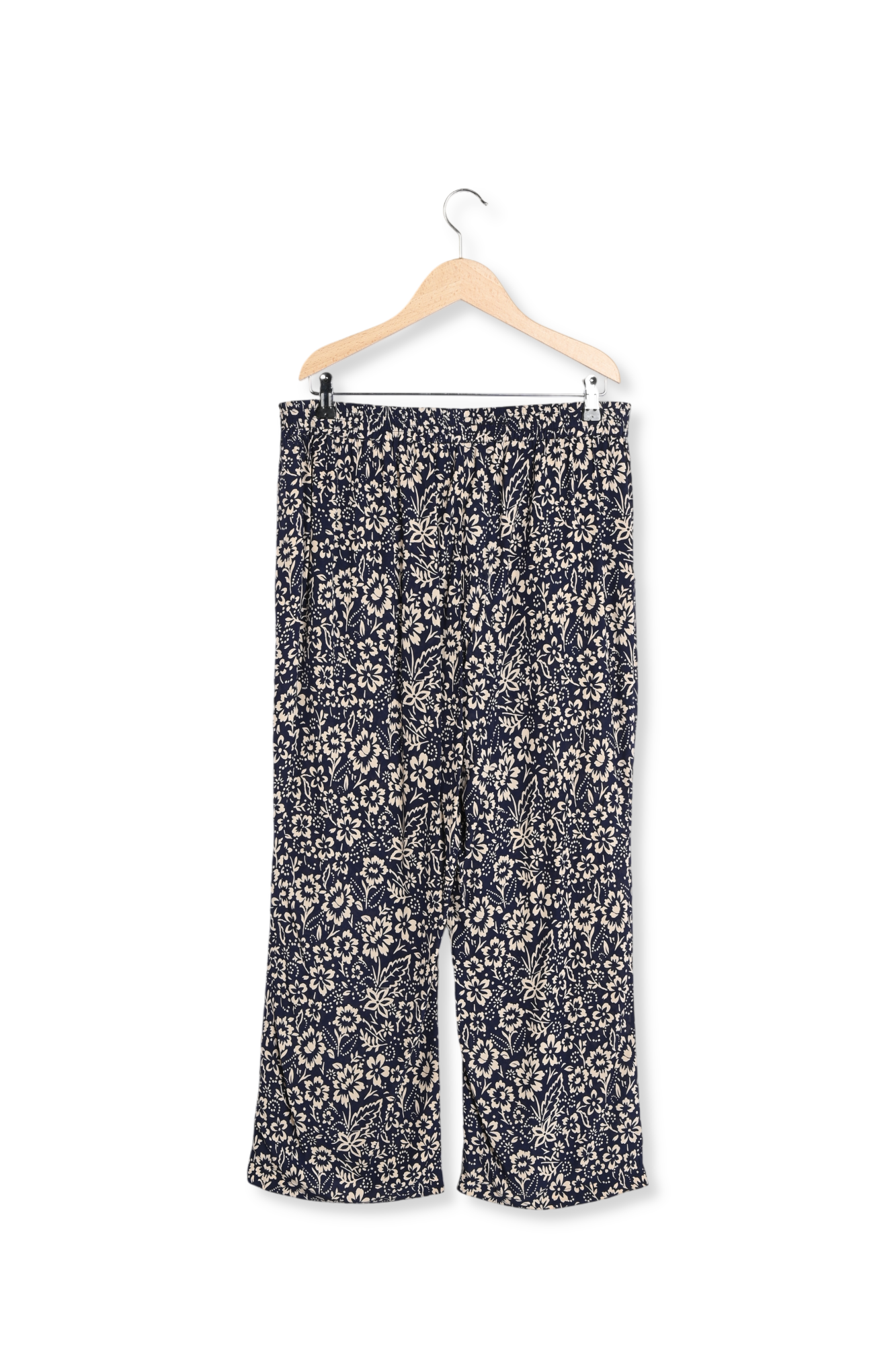 Pantalon fluide imprimé fleurs bicolore - EDITH Faume - seconde main