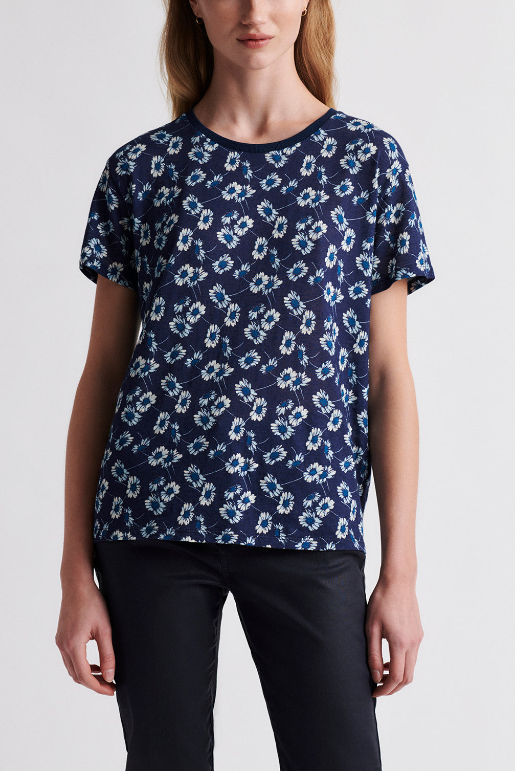 JEN - Tee-shirt en jersey à imprimé floral Faume - seconde main