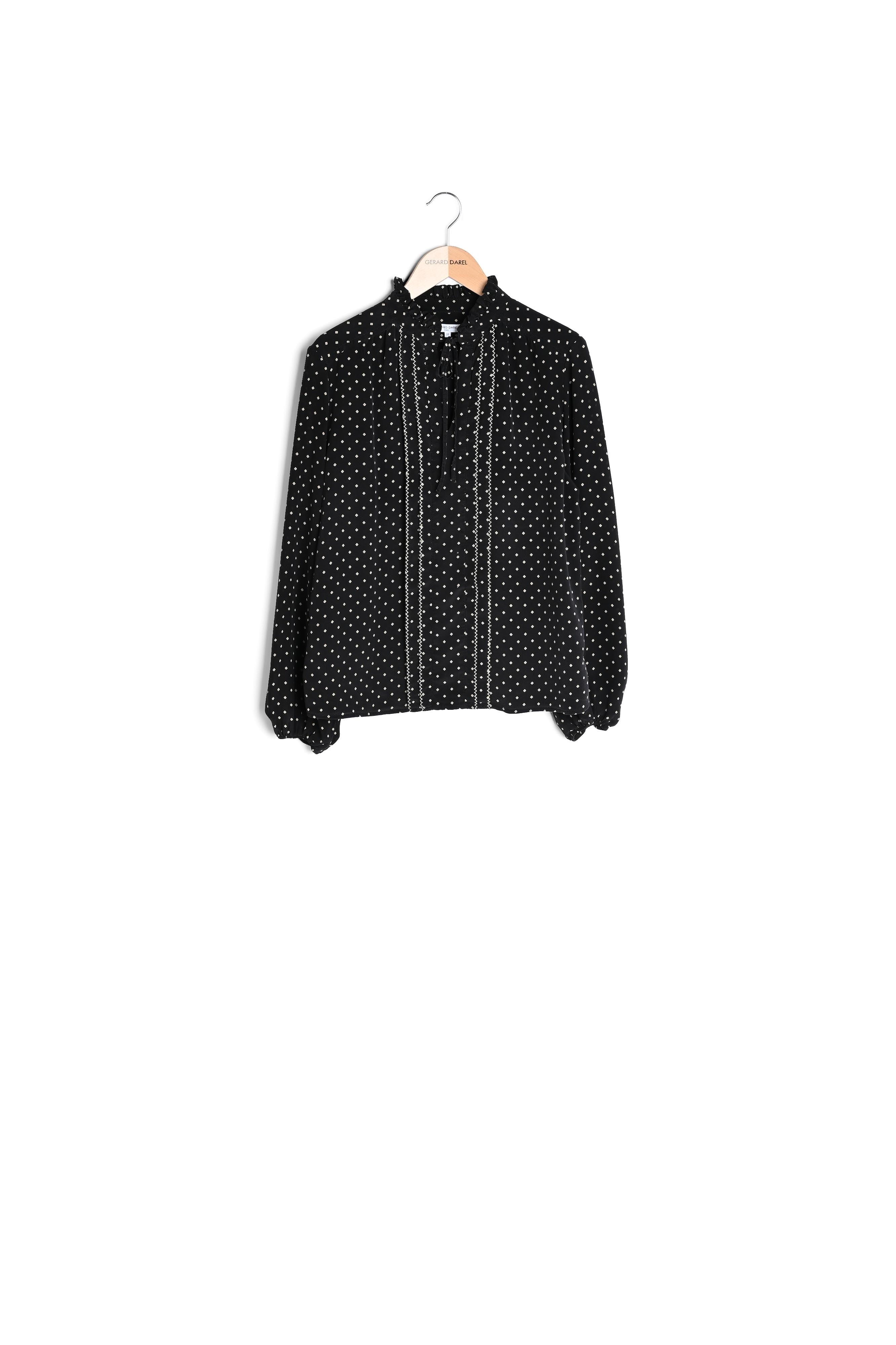 MOANA - Blouse avec mini-losanges en soie Faume - seconde main