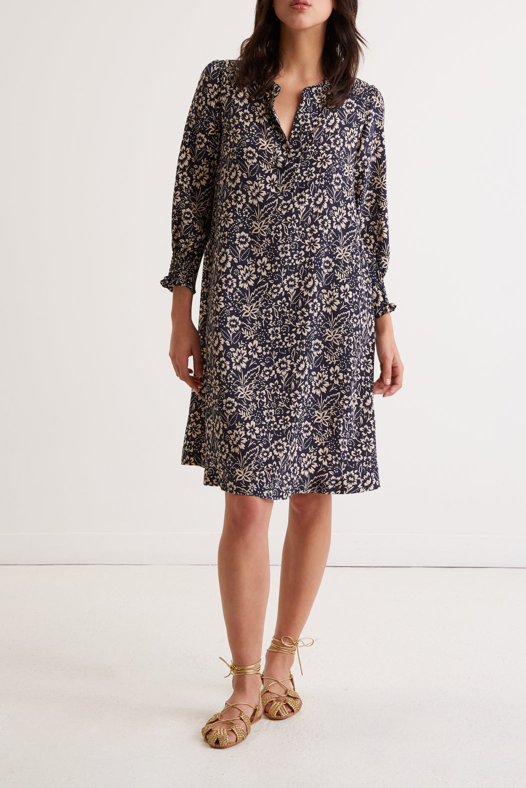 Robe fluide imprimé bicolore - JAHNICE Faume - seconde main