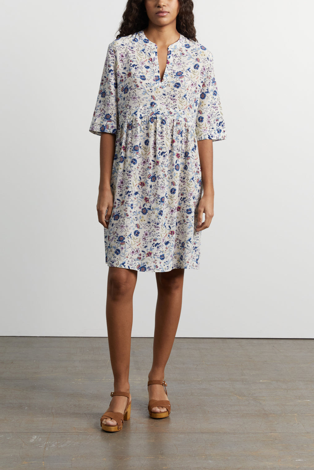 Robe fleurie en soie - JIANNY Faume - seconde main