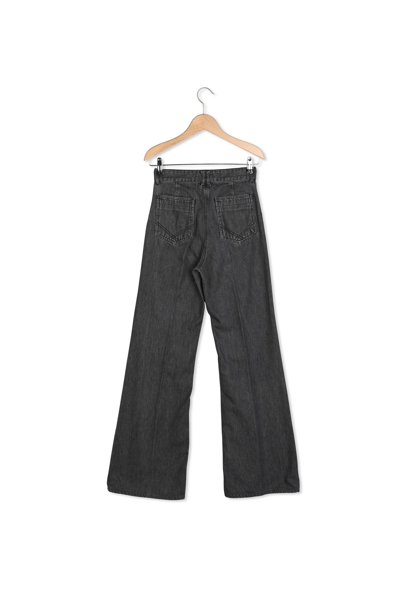 Pantalon large taille haute en jean - MANON Faume - seconde main
