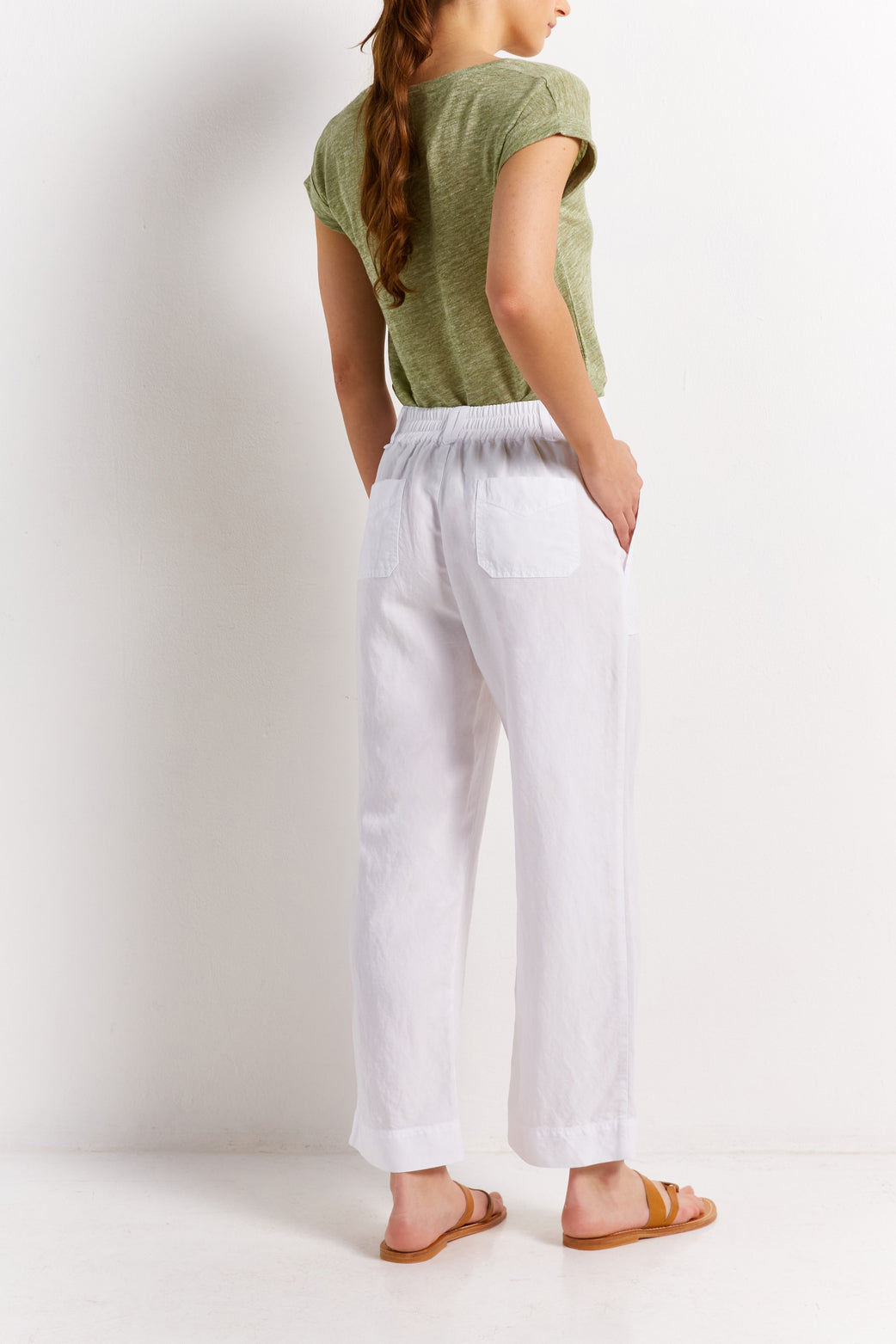 Pantalon casual en lin mélangé - ELLA Faume - seconde main