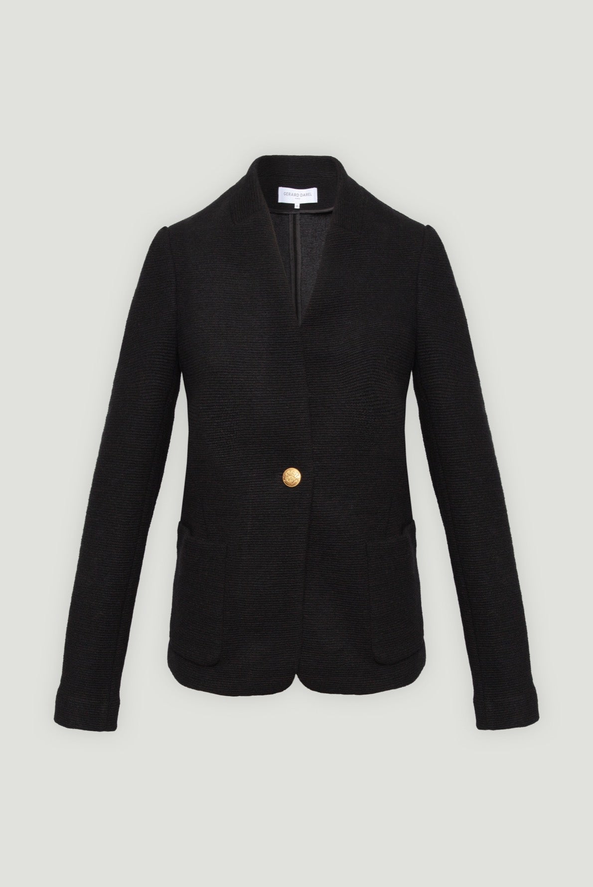 VICTOR - Veste en laine sans col Faume - seconde main