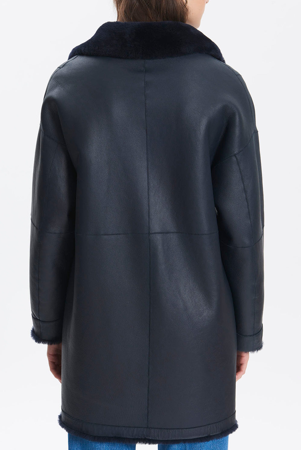 AXELLE - Manteau en cuir de mouton Faume - seconde main