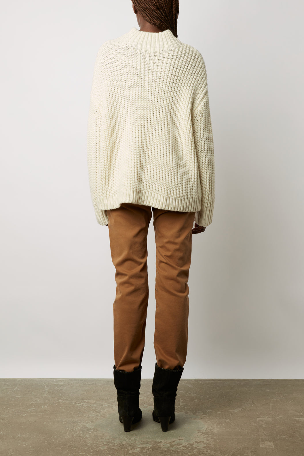 Pull col montant à torsades - LAURELIA Faume - seconde main