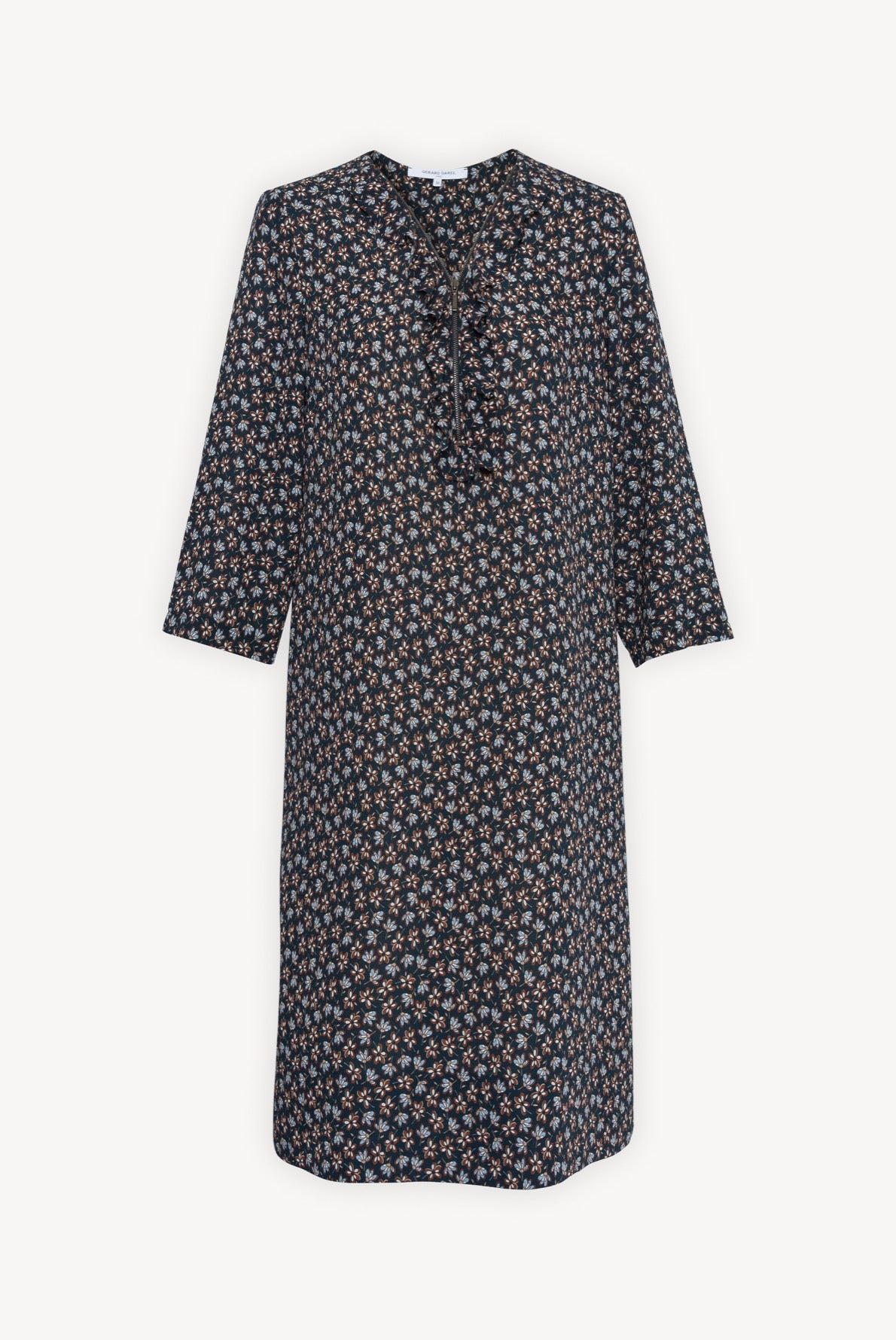 DARIA - Robe en crêpe imprimé Faume - seconde main