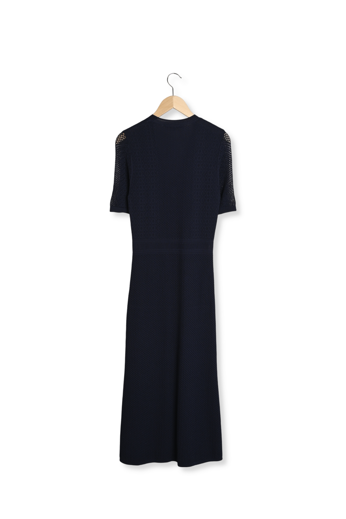 Robe midi en maille ajourée - EMI Faume - seconde main