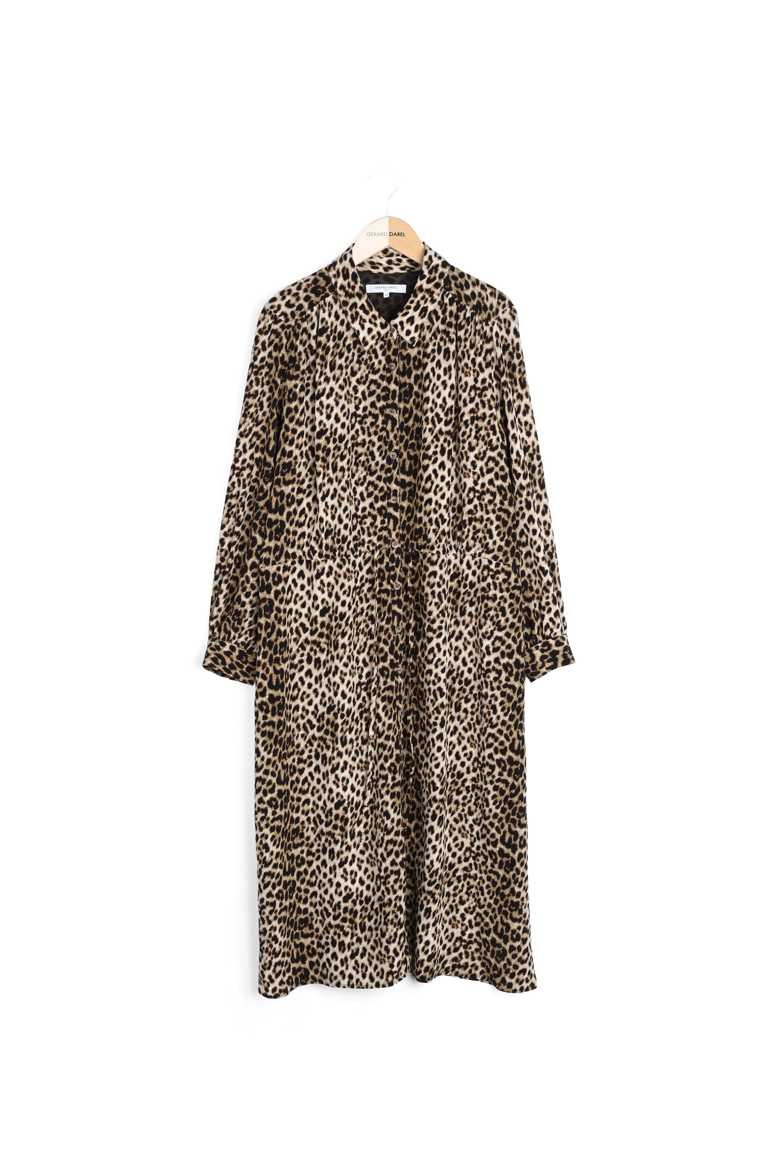 Tullia - Robe longue à imprimé animalier Faume - seconde main