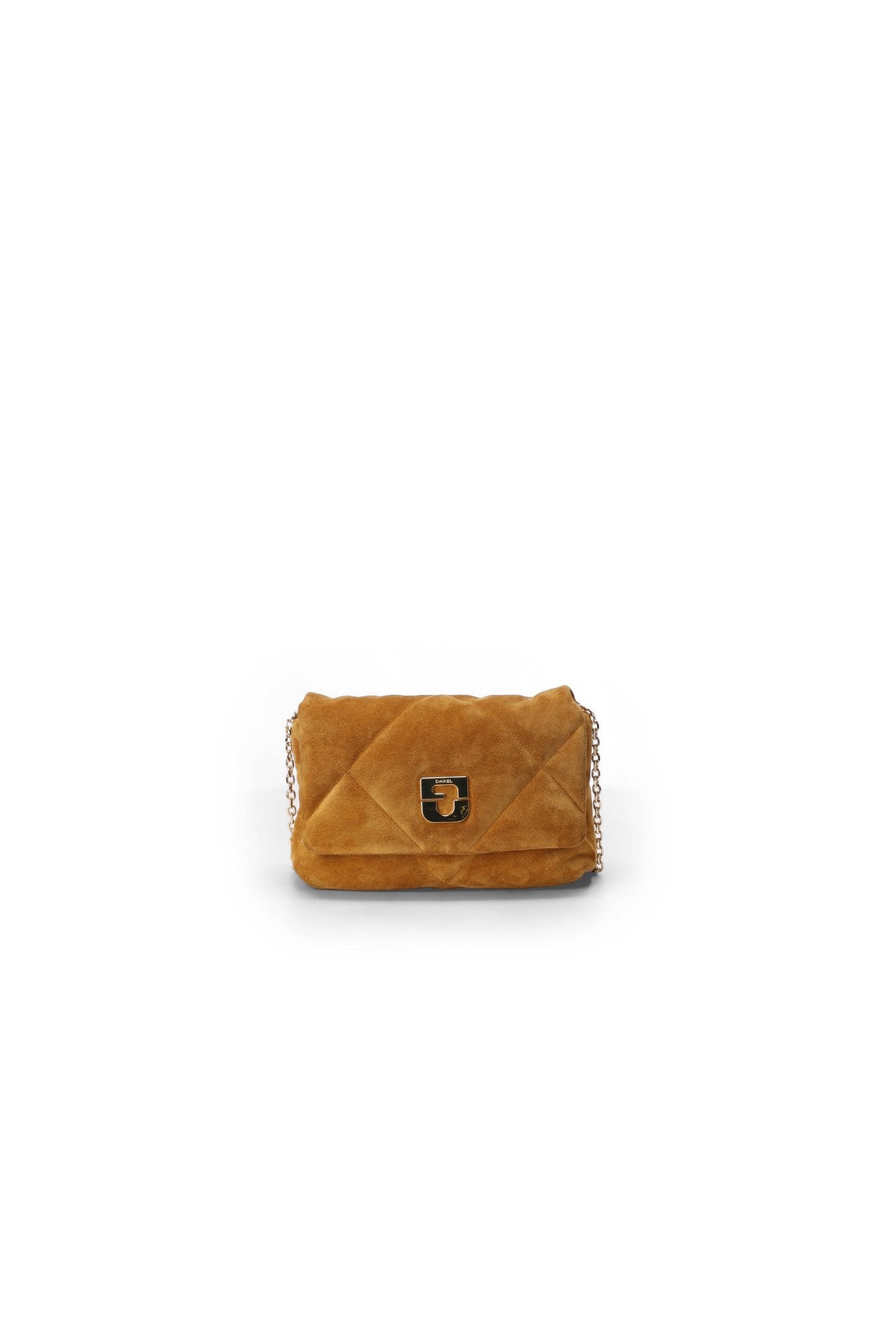 Sac porté travers en cuir velours matelassé- LE FANNY Faume - seconde main