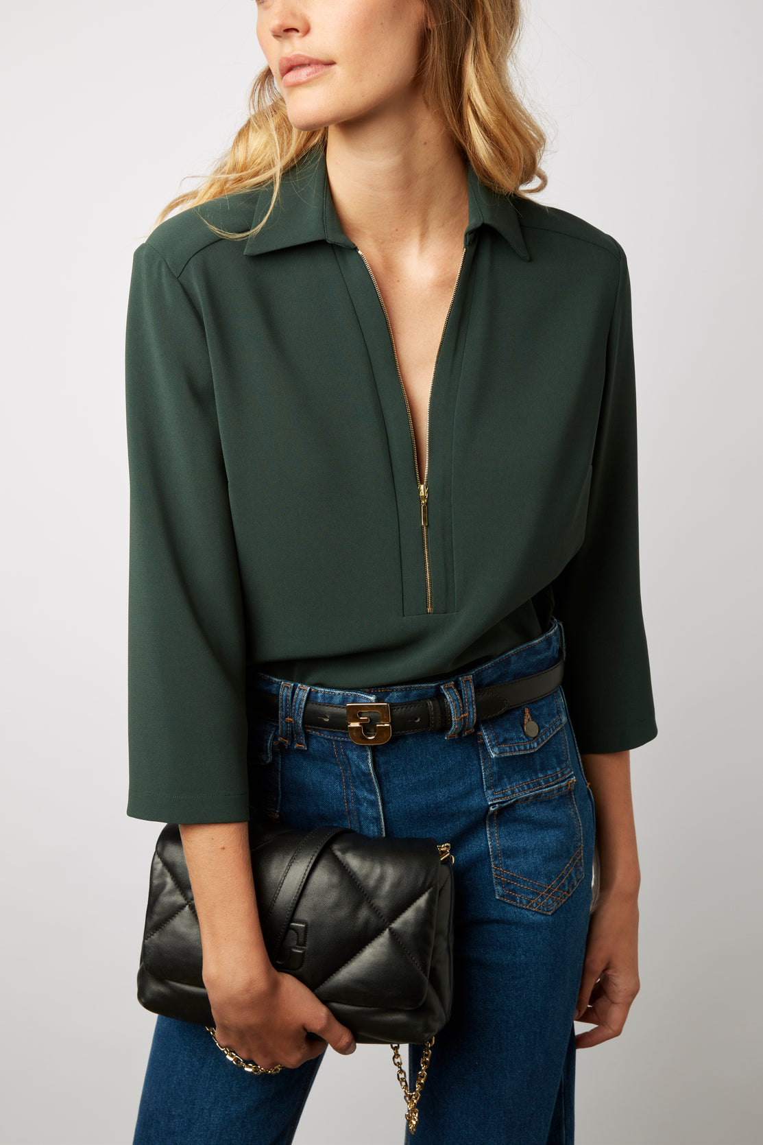 Blouse fluide zippée - CATHERINE Faume - seconde main