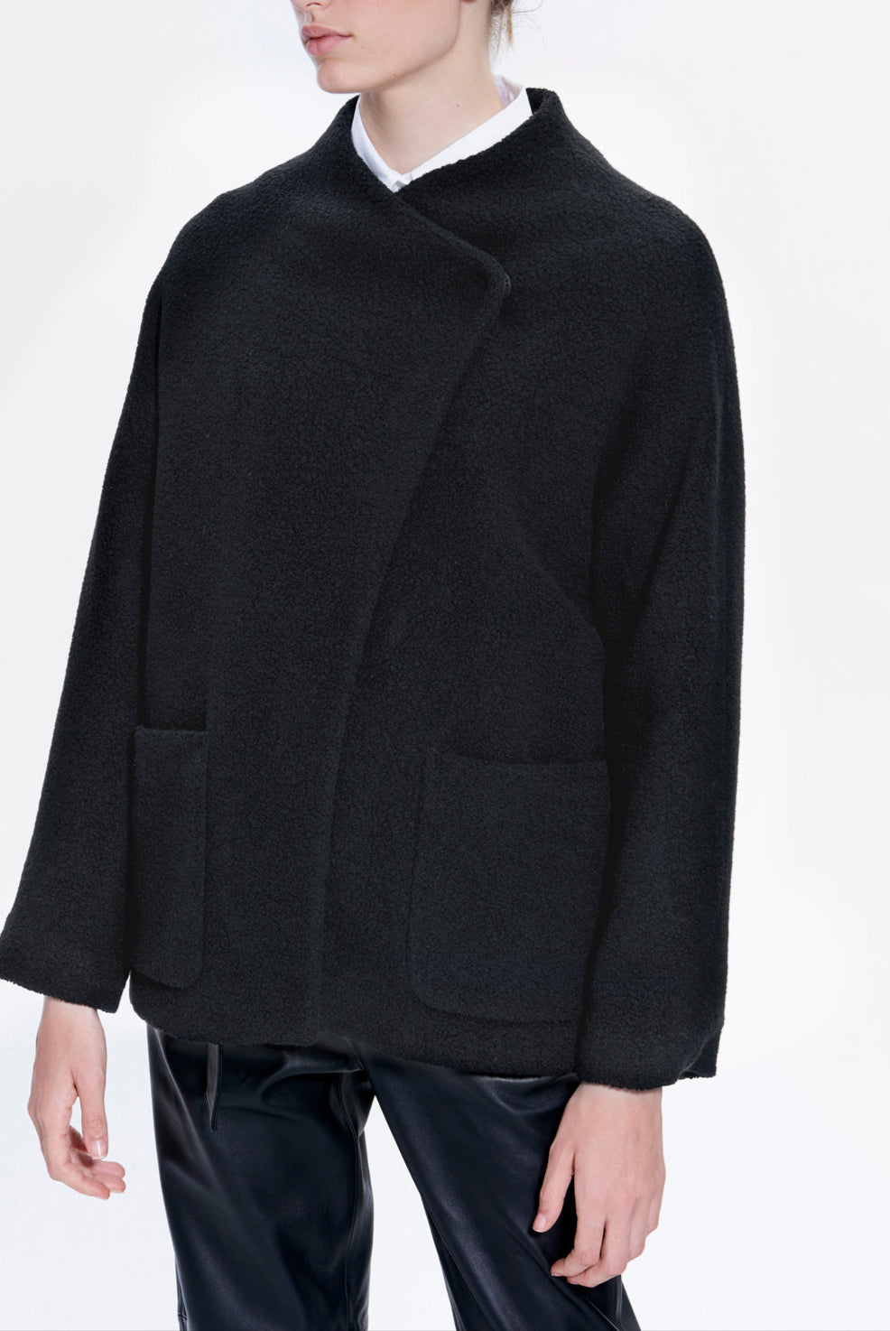 VICKY - Manteau court en laine Faume - seconde main