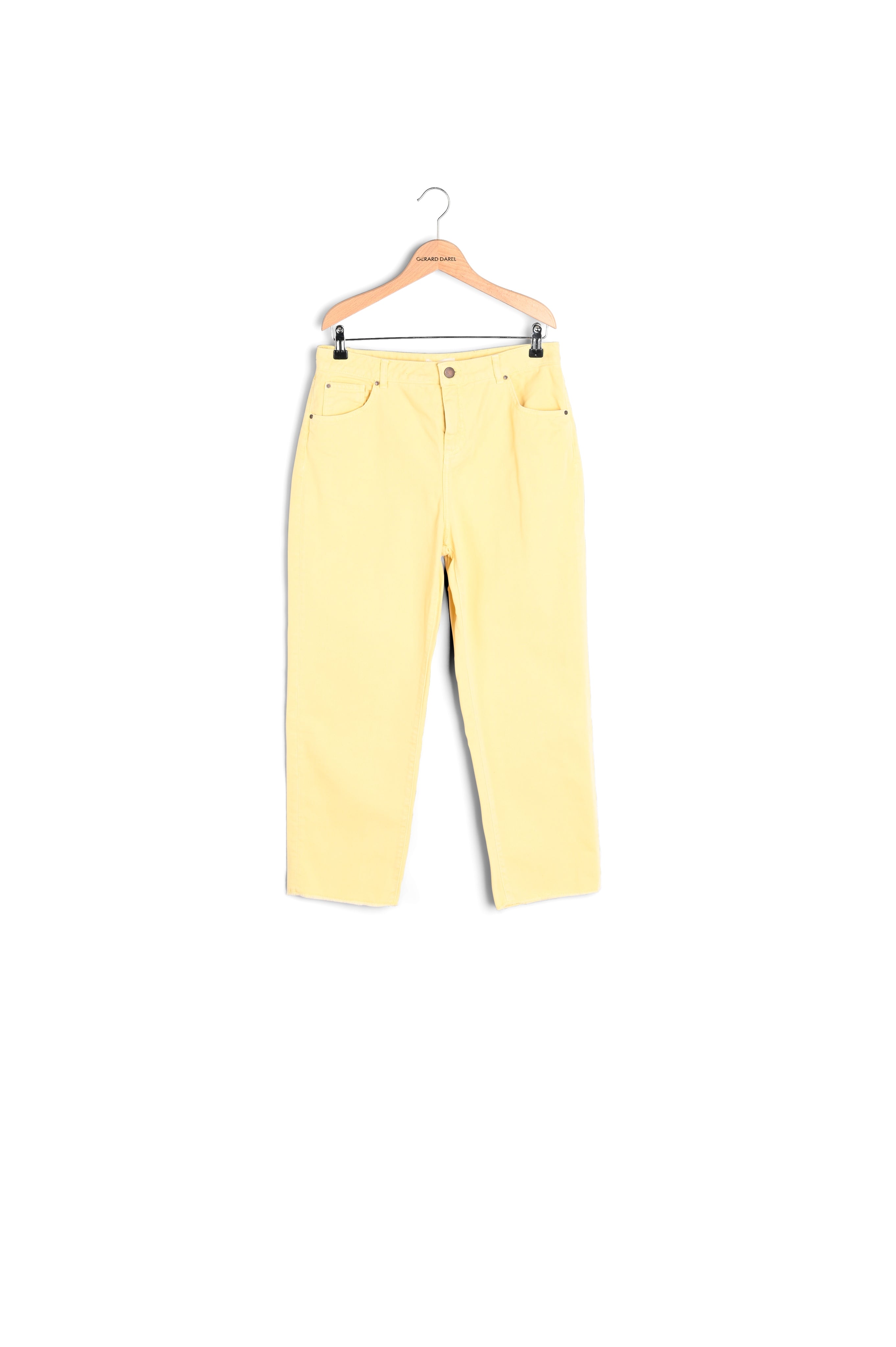 MANTINE - pantalon 5 poches en toile sergé de coton Faume - seconde main