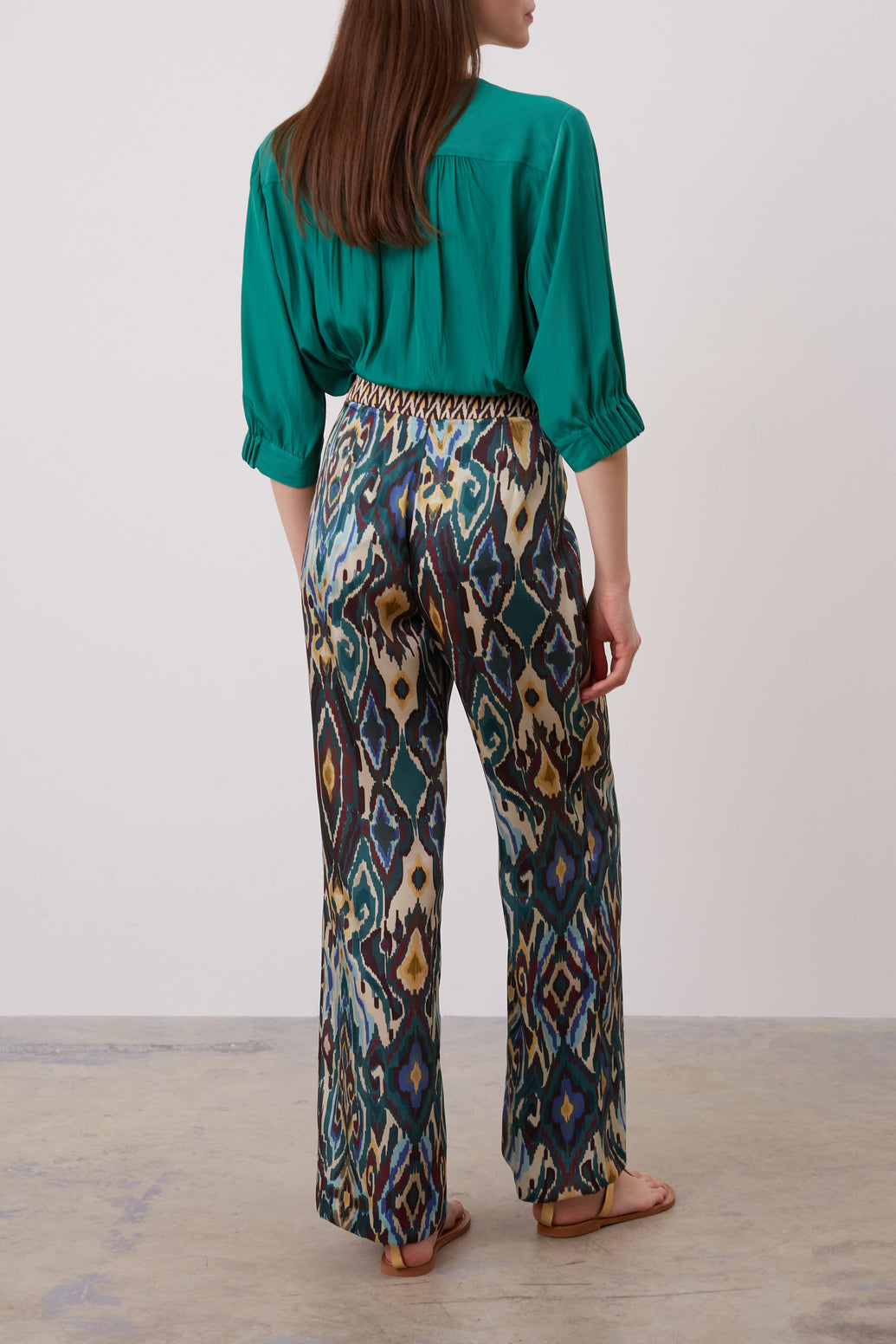 Pantalon large à motifs Ikat - ELEONA Faume - seconde main