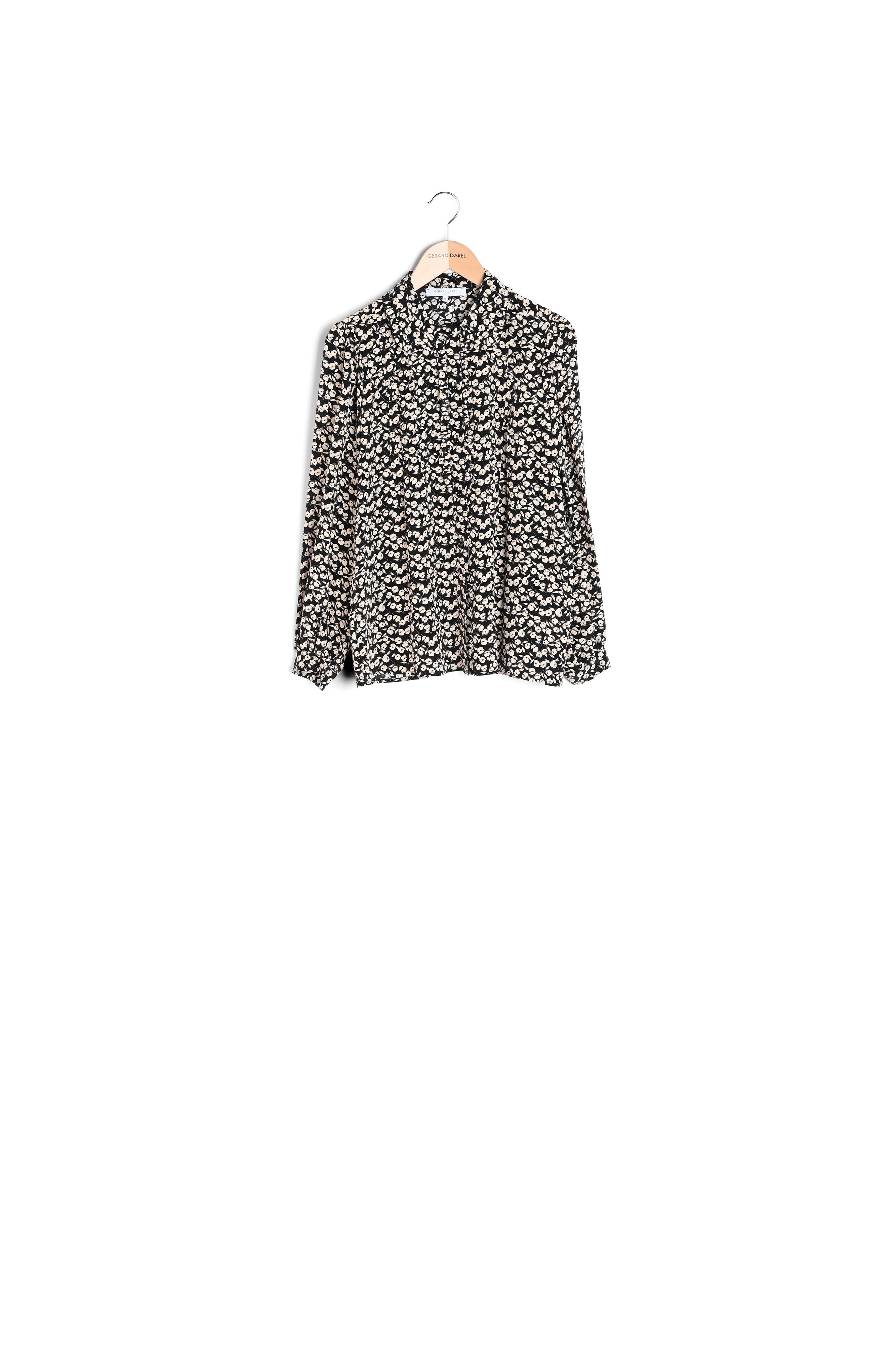 Chemise fleurie avec volants et plis - CHEYENNE Faume - seconde main