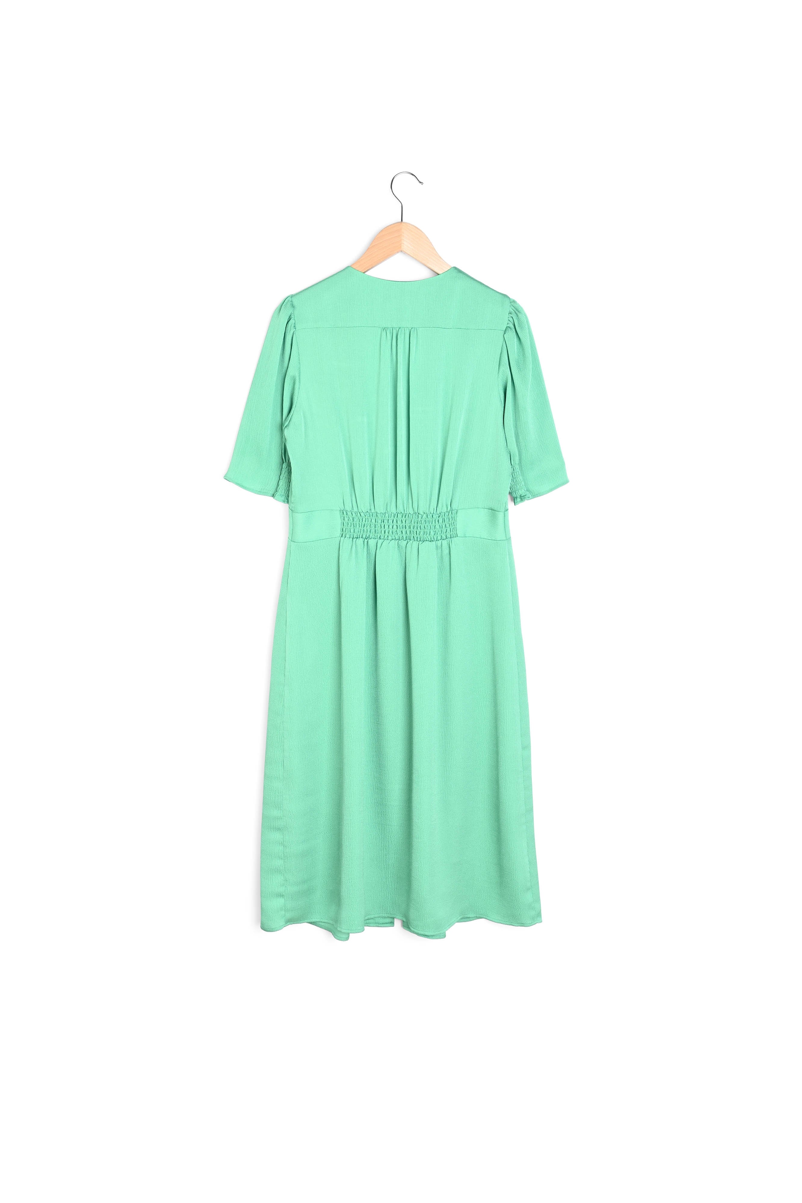 Robe midi cintrée avec smocks - ELONIE Faume - seconde main