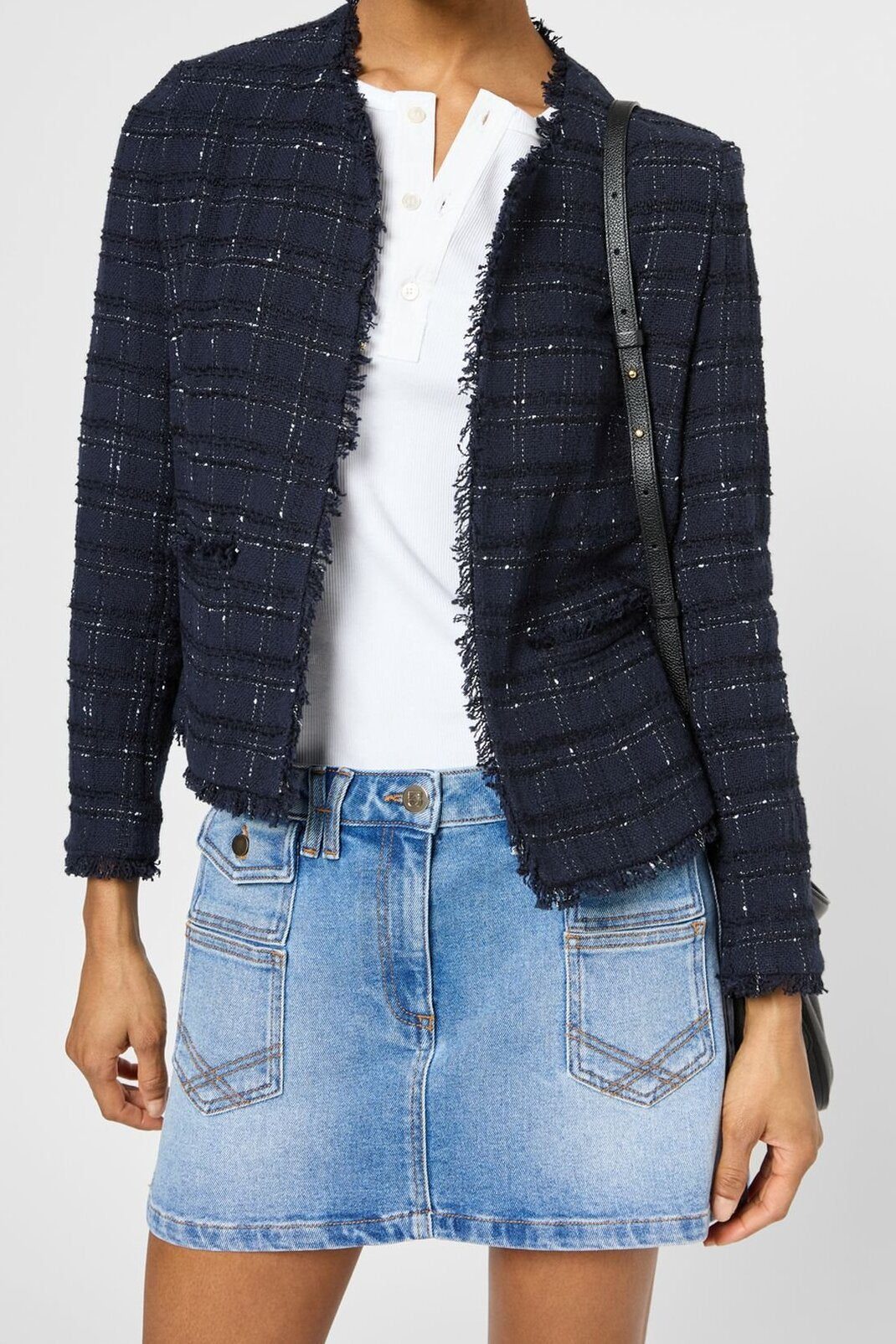 Veste en tweed à franges - ROLANDE Faume - seconde main