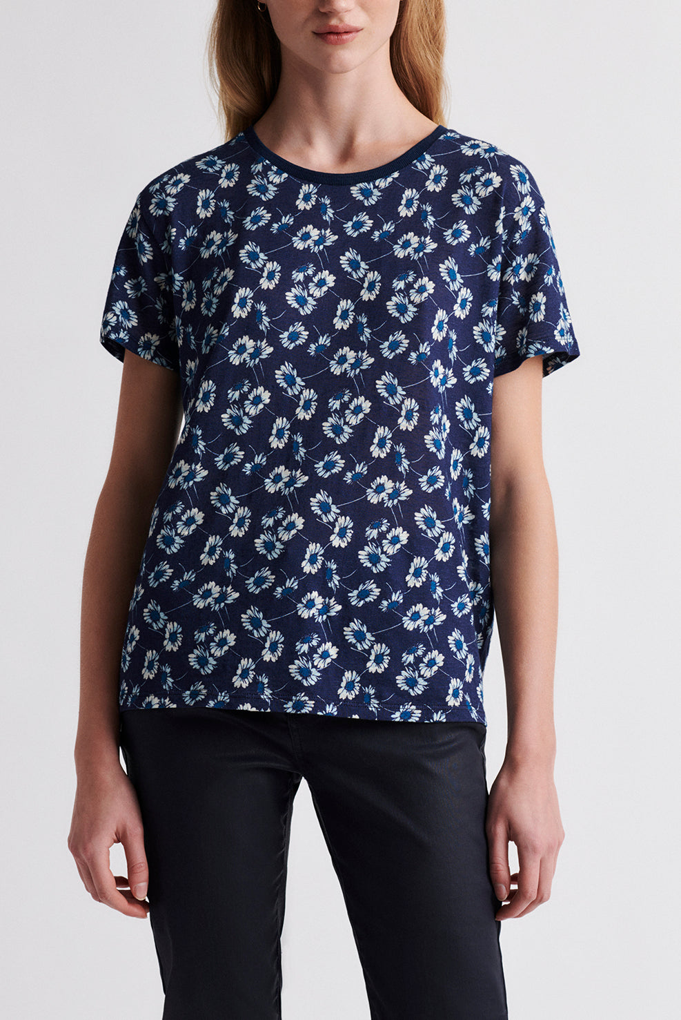 JEN - Tee-shirt en jersey à imprimé floral Faume - seconde main