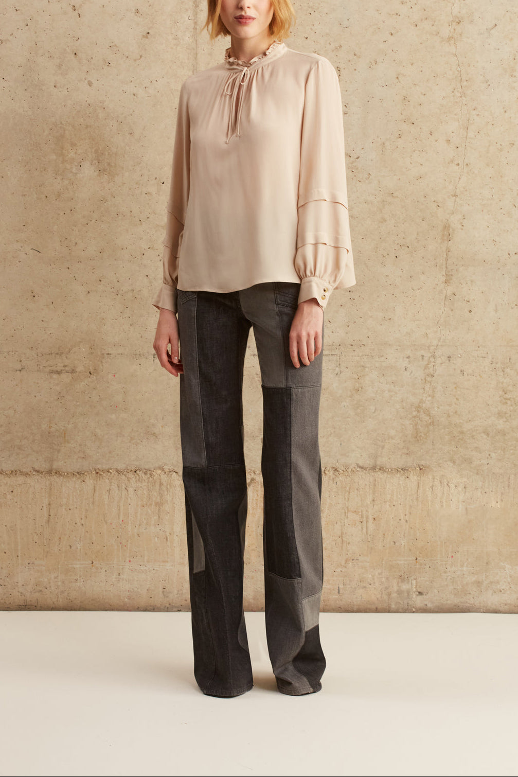 Chemise en crêpe fluide esprit bohème - CÉLESTINE Faume - seconde main