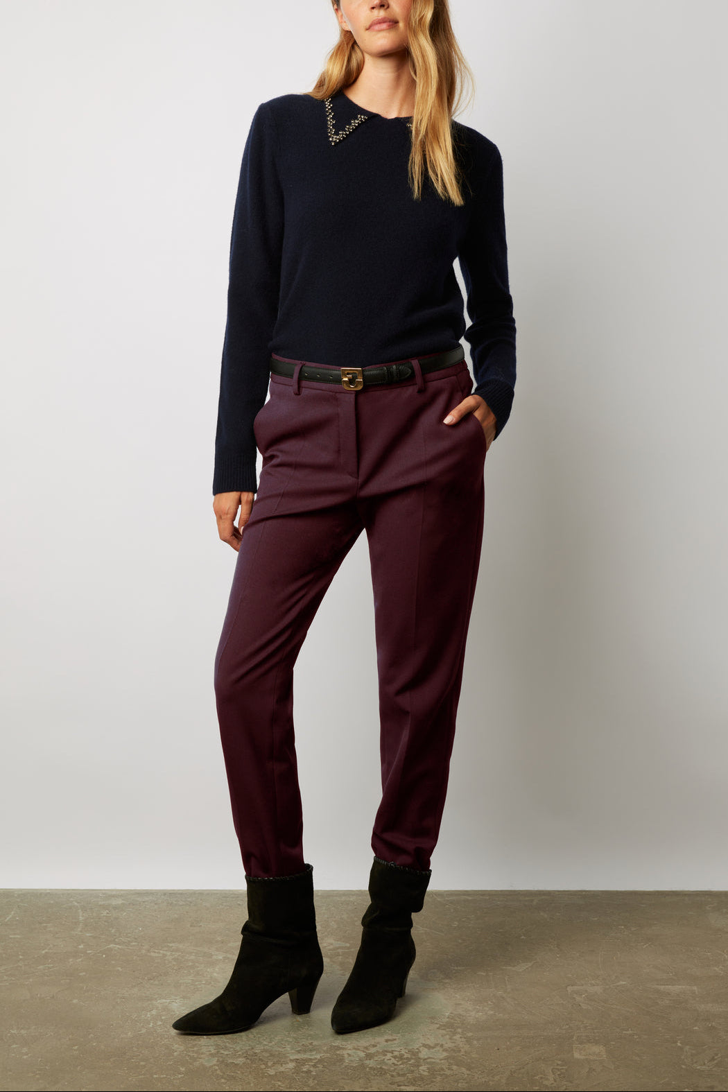 Pantalon droit 7/8 de tailleur - EMANUELLA Faume - seconde main