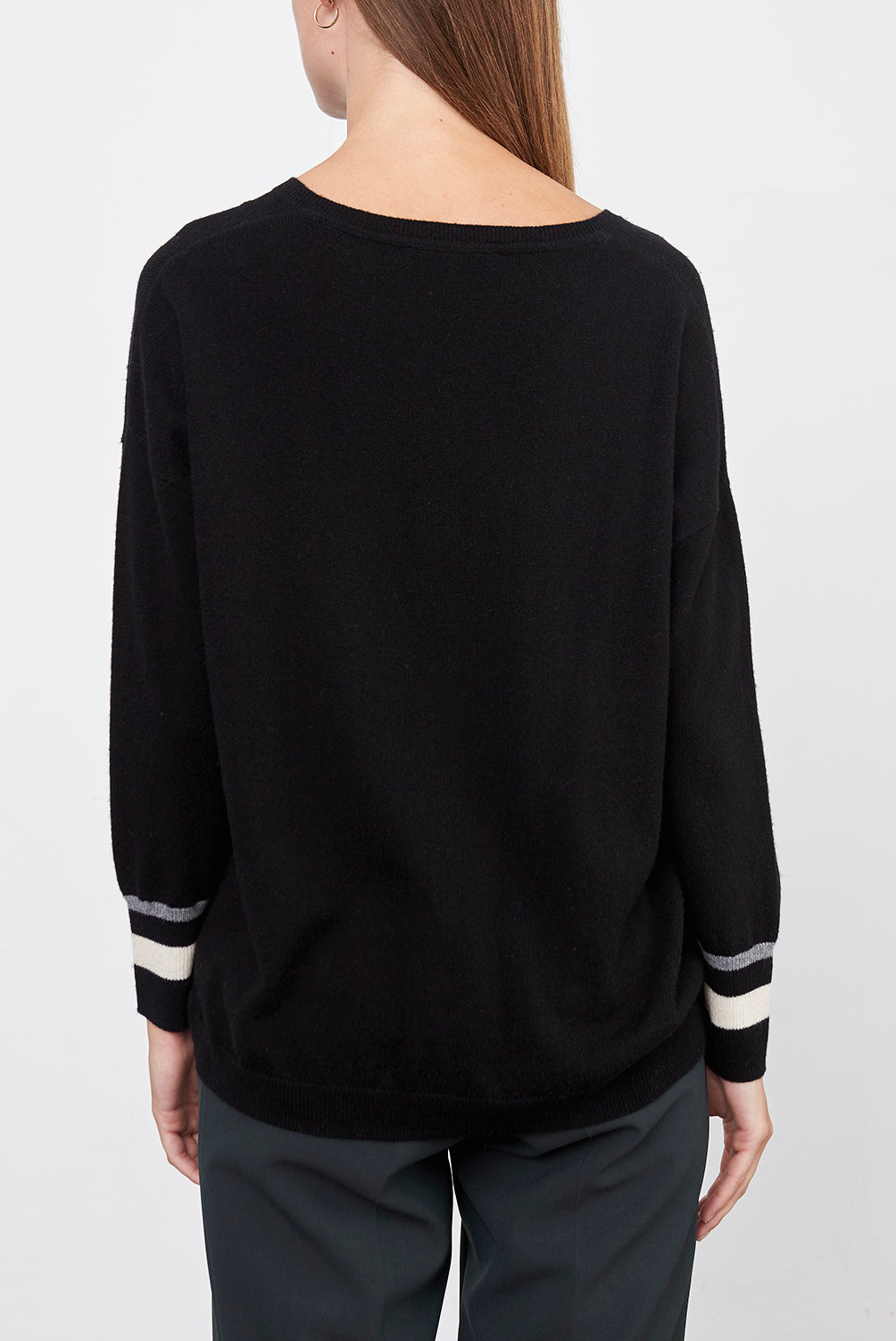 SIDONY - Pull V en laine Faume - seconde main