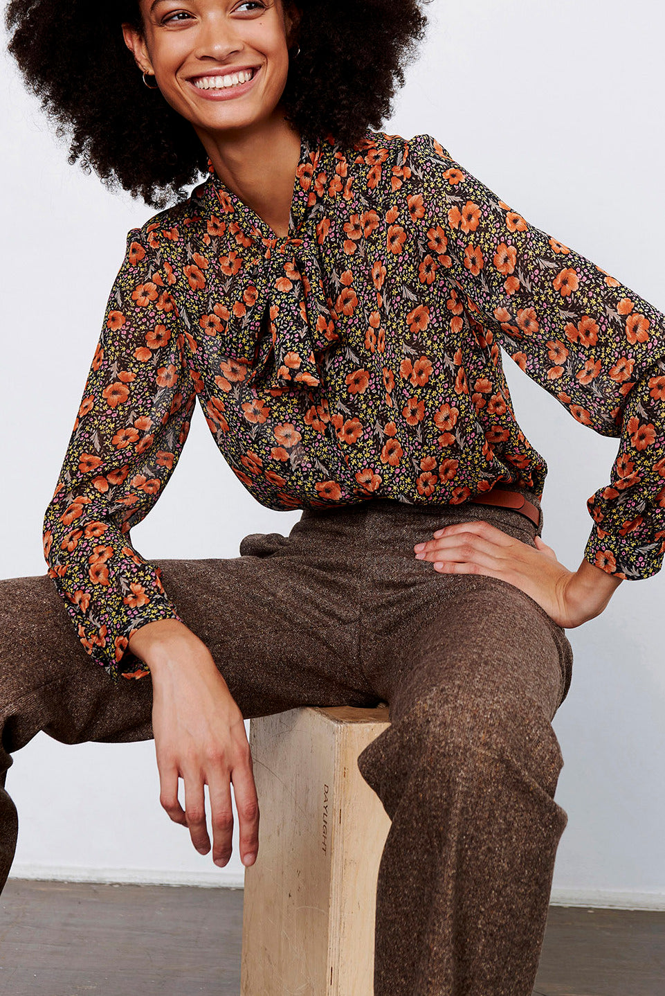 MYLANA - Chemisier fluide lavallière Faume - seconde main