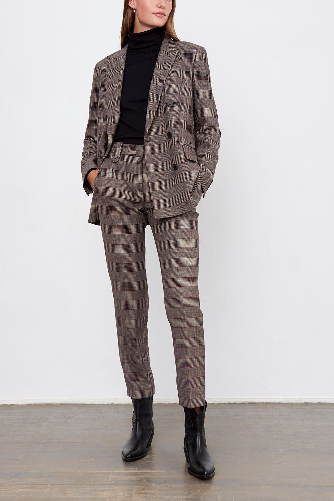 LEANDRA - Pantalon 7/8 imprimé prince-de-galles Faume - seconde main