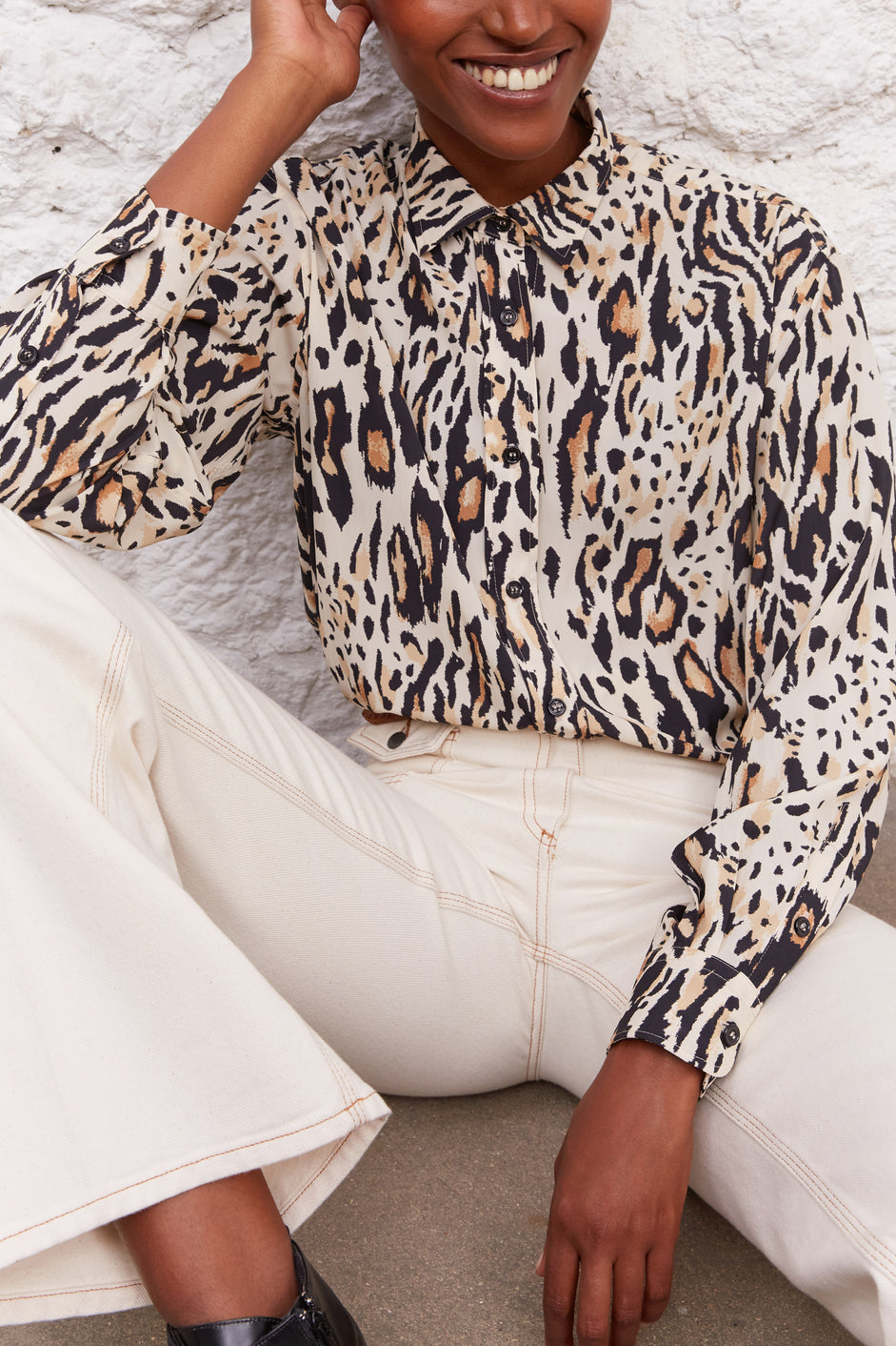 Chemise à imprimé léopard - CLYDE Faume - seconde main