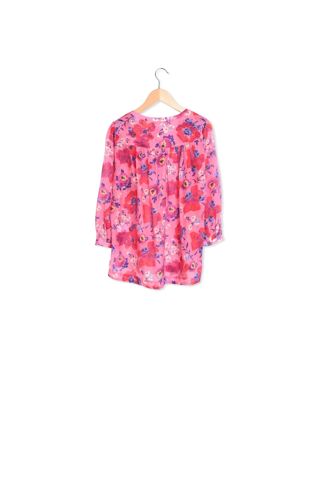 NICOLE - Blouse légère à imprimé floral Faume - seconde main