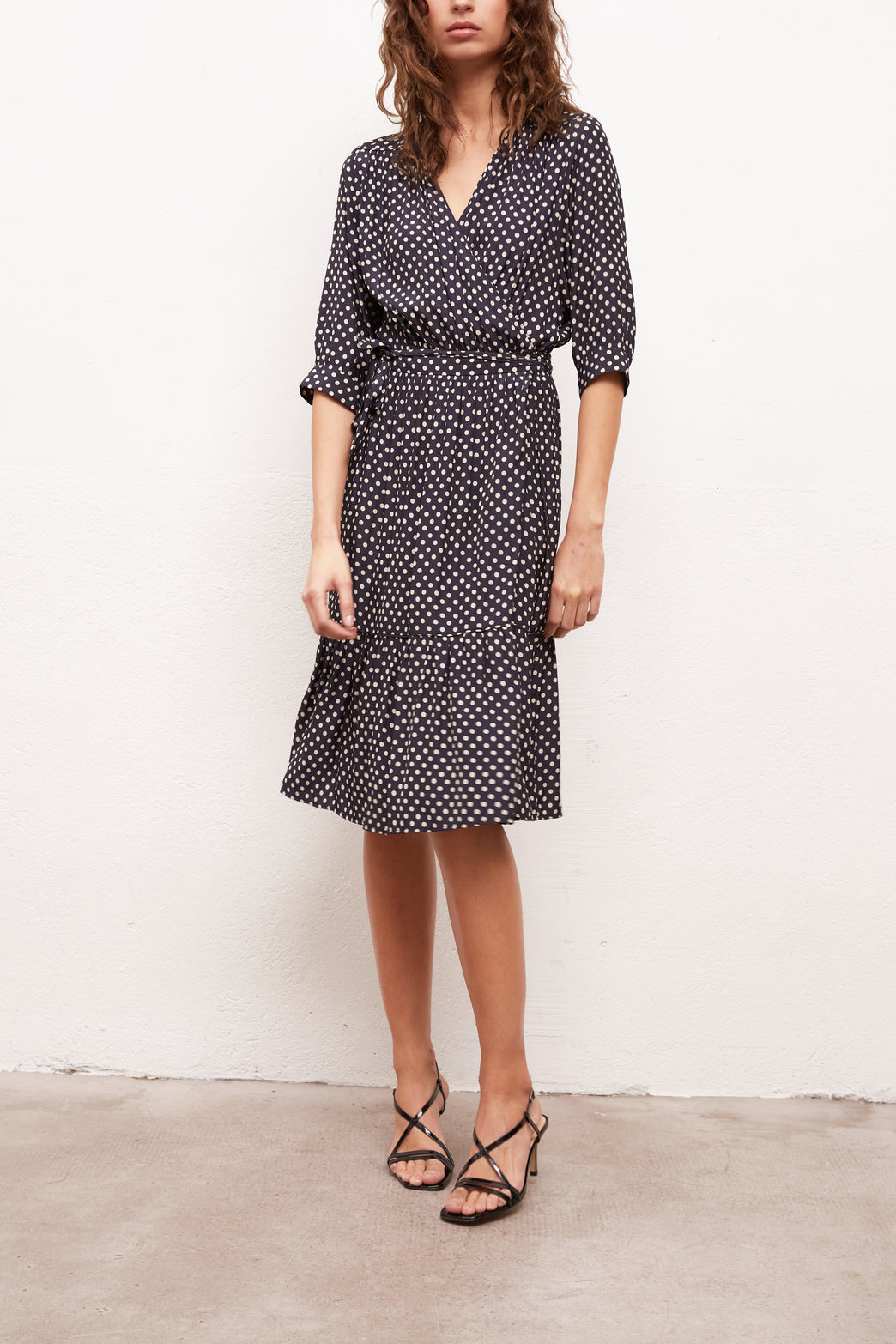 SASHA - Robe cache-c½ur à pois Faume - seconde main