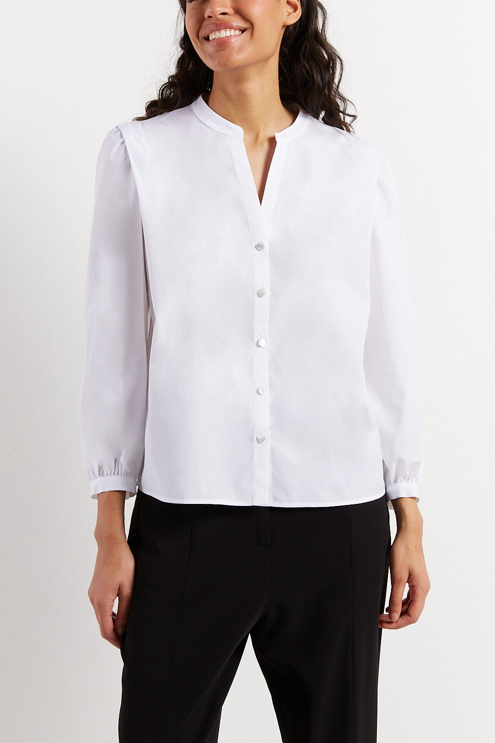 Chemise en coton et détails féminins - CLARYSA Faume - seconde main